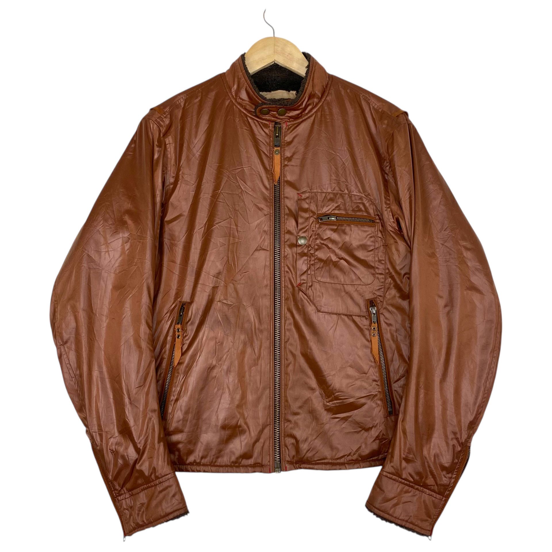 Hysteric Glamour 💥BALL BIKER WARM BROWN JACKET Size US L / EU 52-54 / 3 - 1 Thumbnail