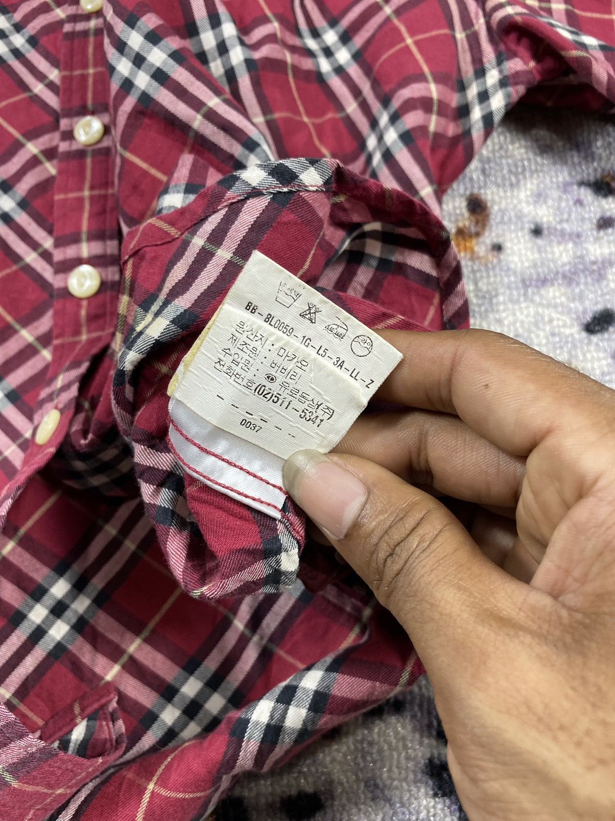 Burberry × Burberry Prorsum × Vintage BURBERRY SHIRT NOVA CHECK RED Size L / US 10 / IT 46 - 6 Thumbnail