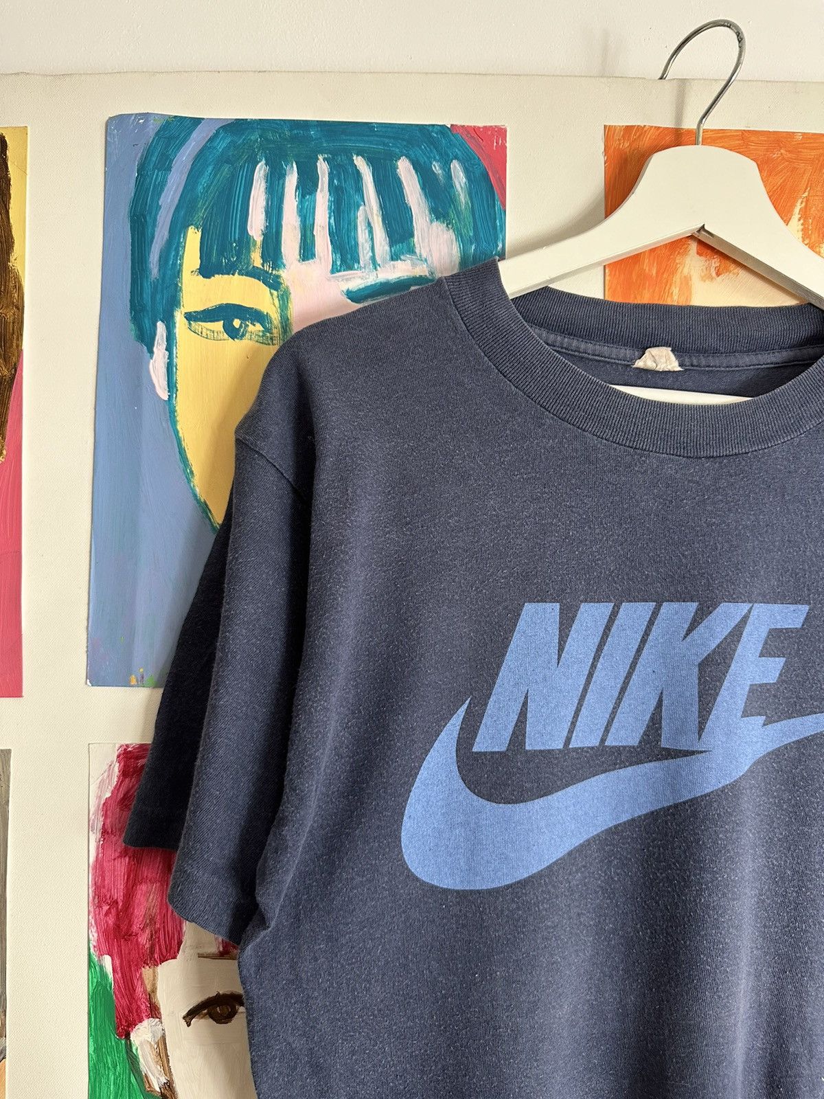 Nike Vintage 80s Nike Orange Tag t shirt Logo Size US M / EU 48-50 / 2 - 3 Thumbnail