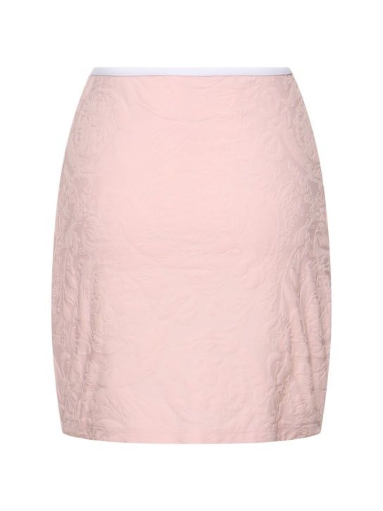 Versace o1y0226 Mini Skirt in Light Pink/White Size 32" / US 10 / IT 46 - 2 Thumbnail