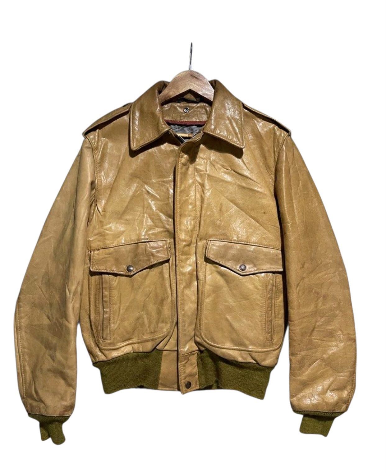 Schott 🔥RARE VTG SCHOTT LEATHER JACKETS TYPE A-2 USA Size US M / EU 48-50 / 2 - 1 Thumbnail