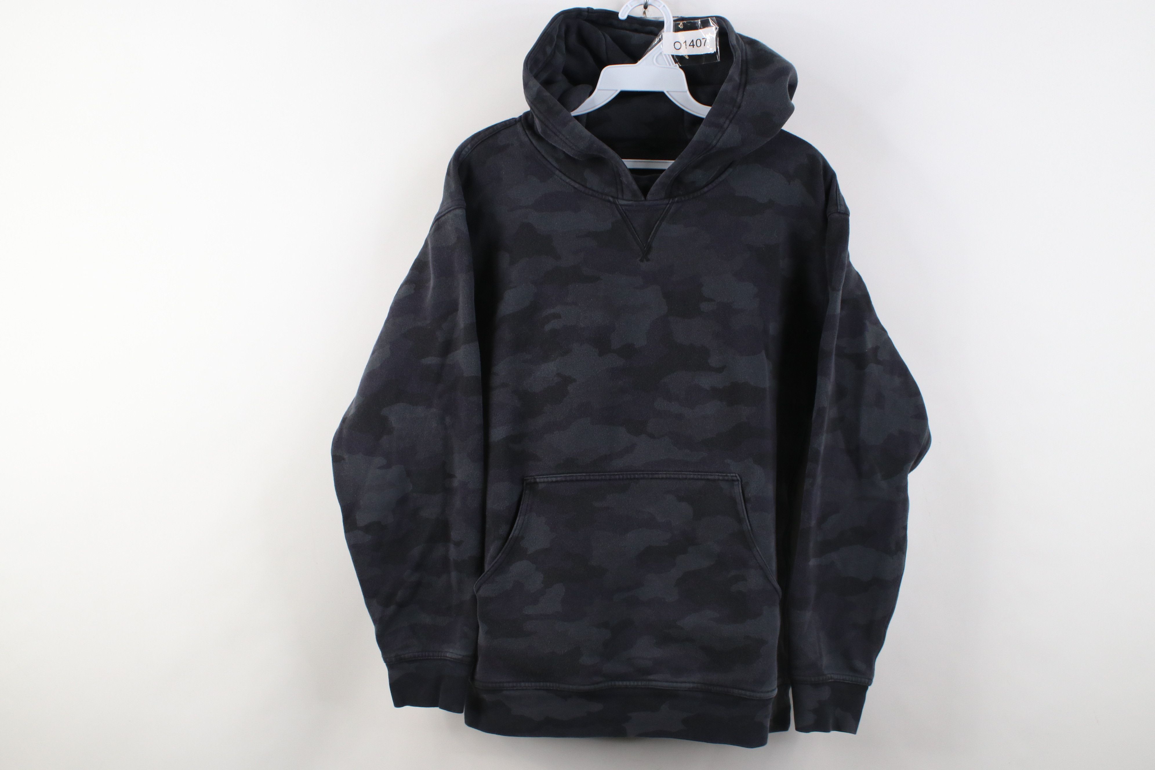 Lululemon Lululemon Yours Gym Yoga Hoodie Sweatshirt Gray Camouflage Size L / US 10 / IT 46 - 1 Thumbnail