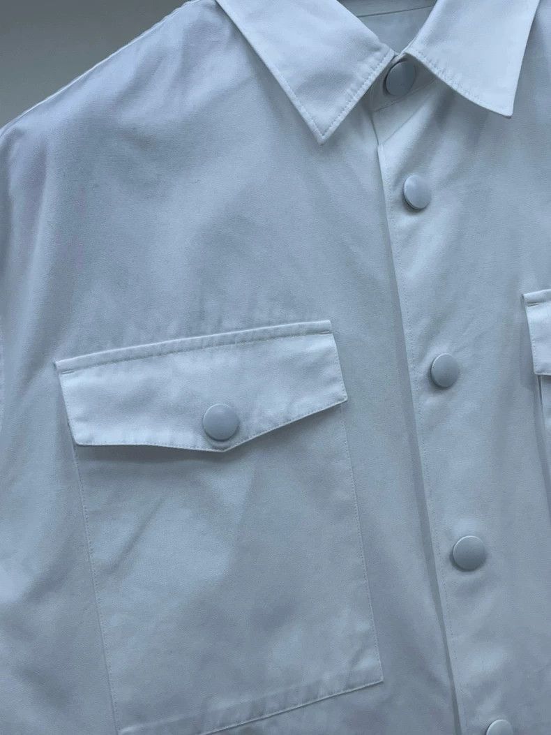 Prada PRADA White Short Sleeve Shirt Size M -2505 Size US M / EU 48-50 / 2 - 5 Thumbnail