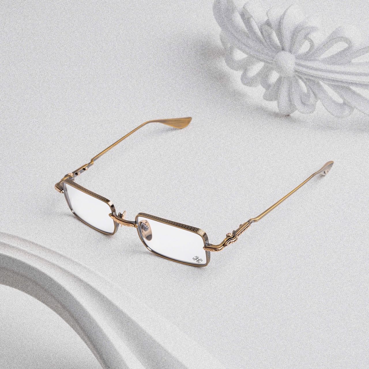 Chrome Hearts CHROME HEARTS BUCKLE RIDER ANTIQUE GOLD GLASSES Size ONE SIZE - 2 Thumbnail
