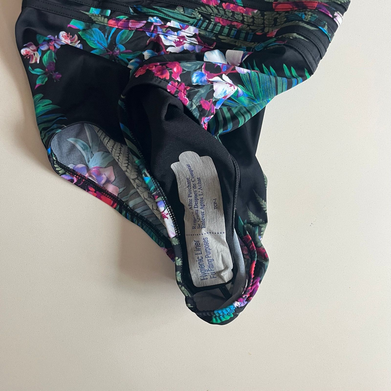 Unknown London AQUA GREEN NWT One Piece Swimsuit, Floral Medium Size ONE SIZE - 11 Thumbnail