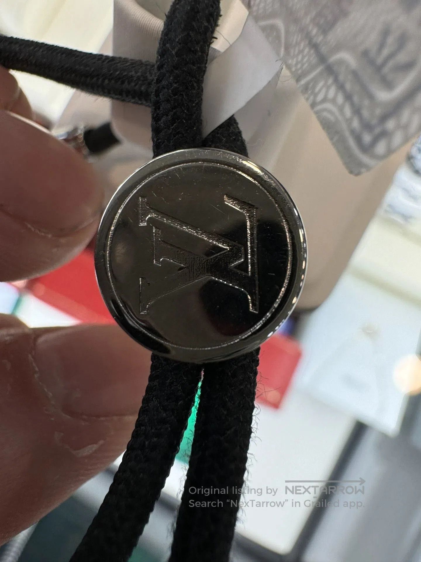 Louis Vuitton LV Space Black Adjustable Bracelet. Size ONE SIZE - 6 Thumbnail