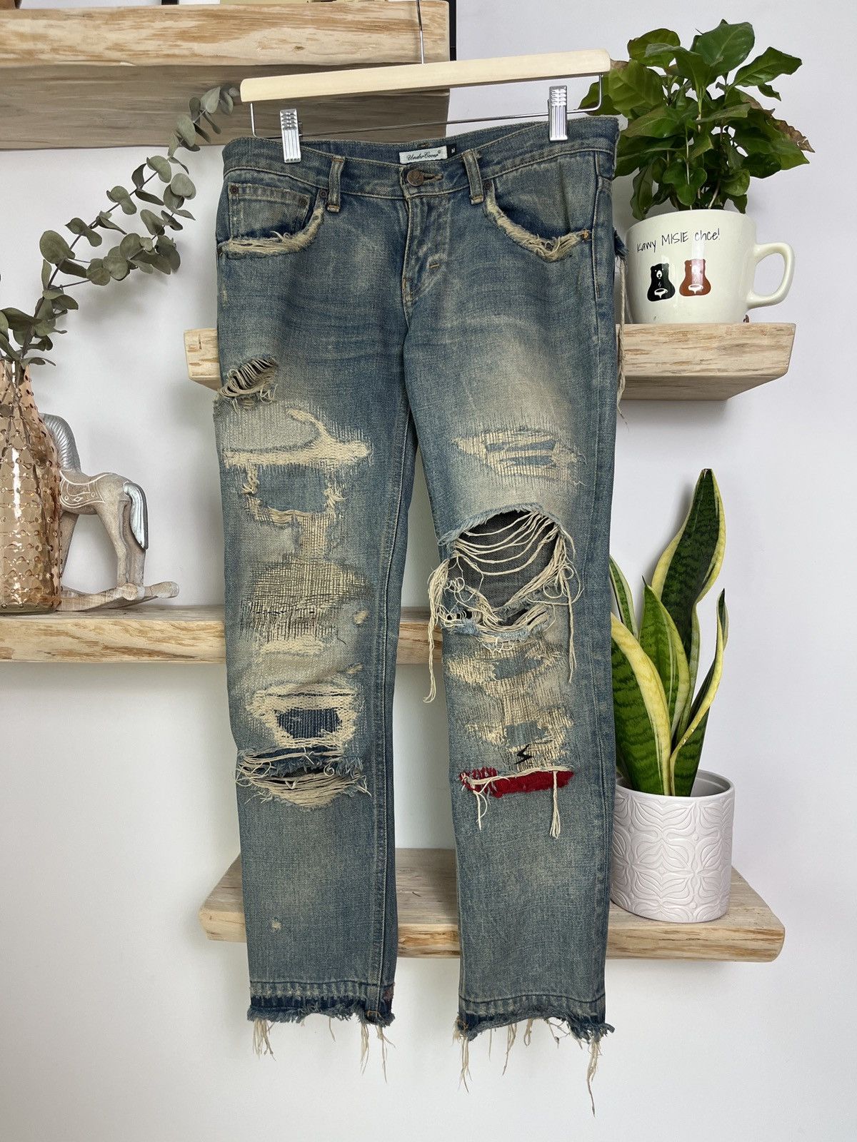 Jun Takahashi × Undercover Undercover 68 Red Yarn Denim | Grailed