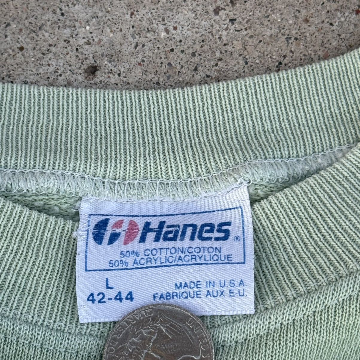Hanes Vintage 90s USA Made Earth Tone Green Maui Crewneck Fits S Size US S / EU 44-46 / 1 - 4 Thumbnail
