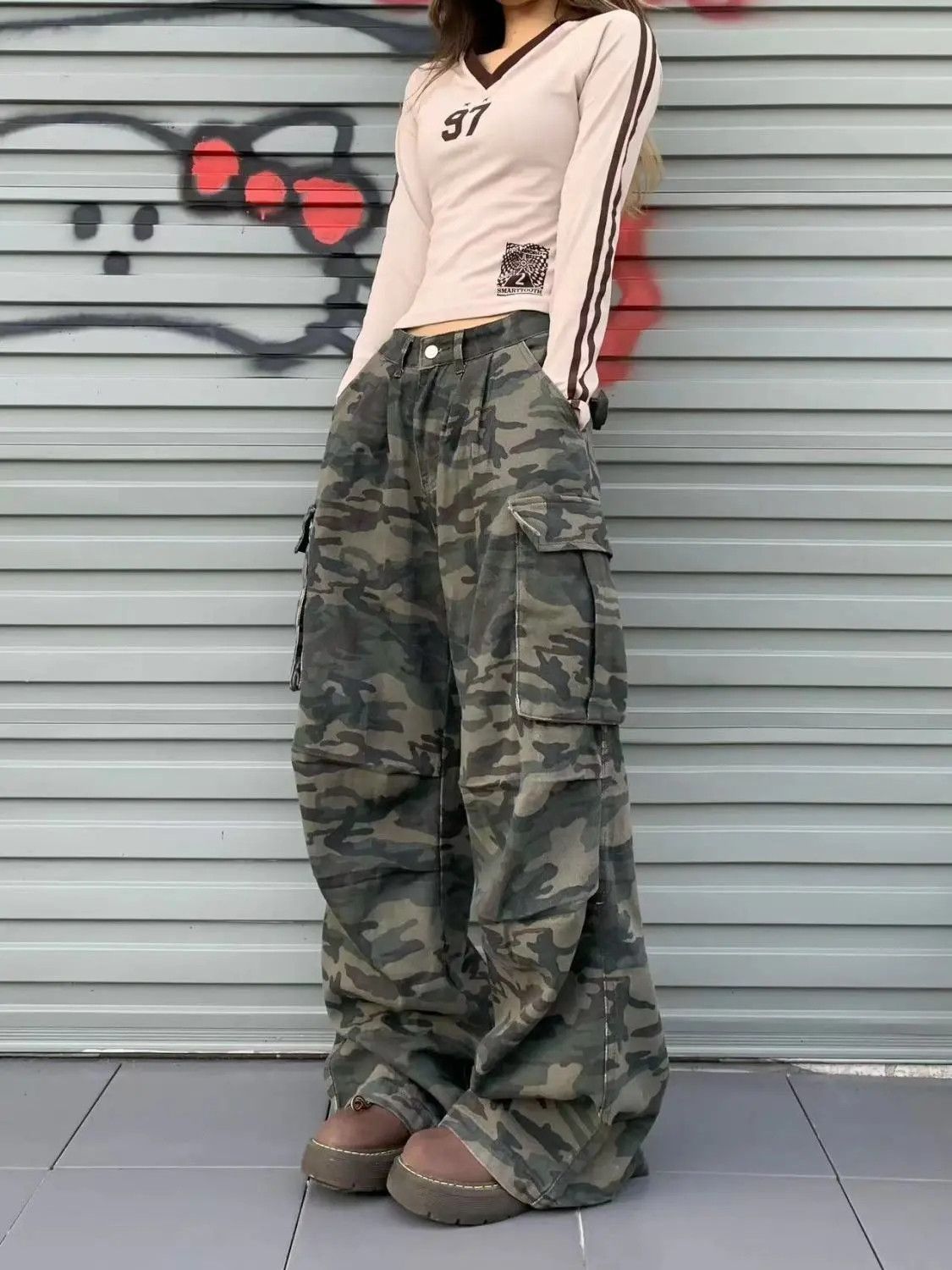 Other Camouflage Y2k Hip Hop Jean Size 34" / US 12 / IT 48 - 1 Thumbnail