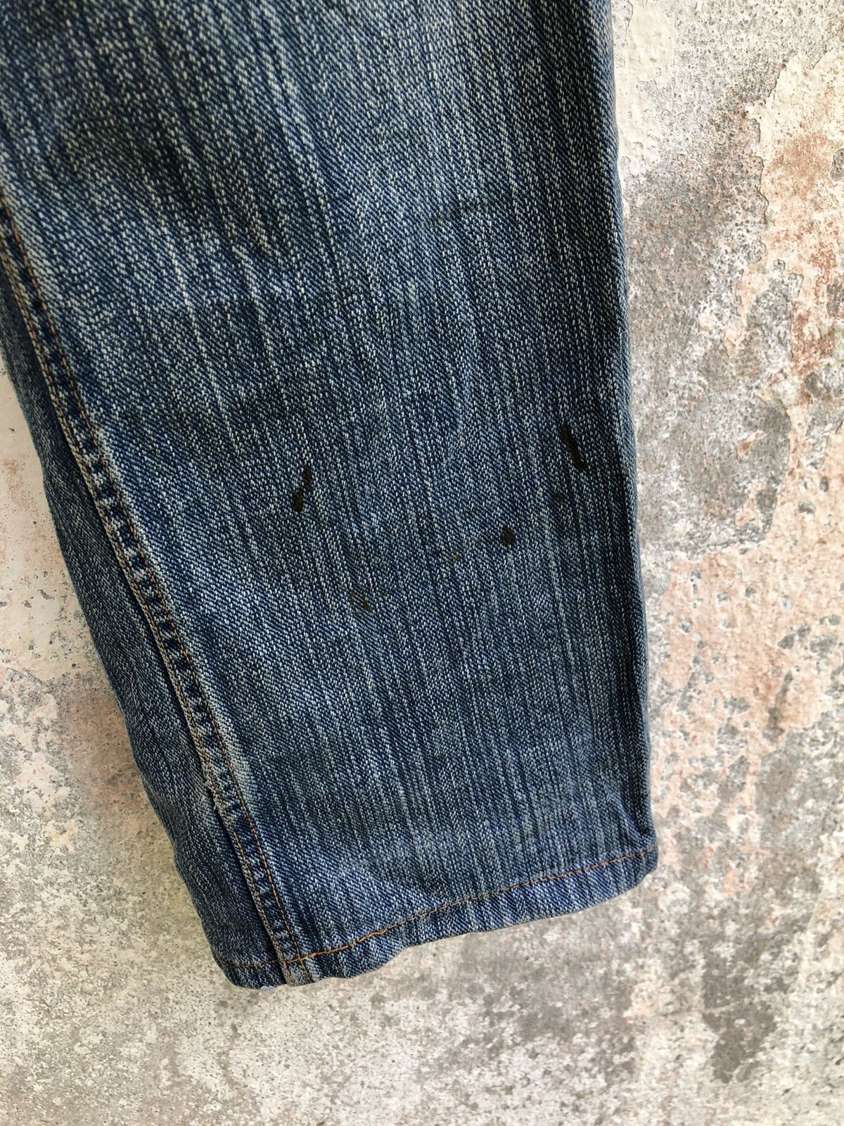 Johnbull × KOJIMA GENES Vintage John Bull Kojima Distressed Knee Ripped Jean Size US 31 - 7 Thumbnail