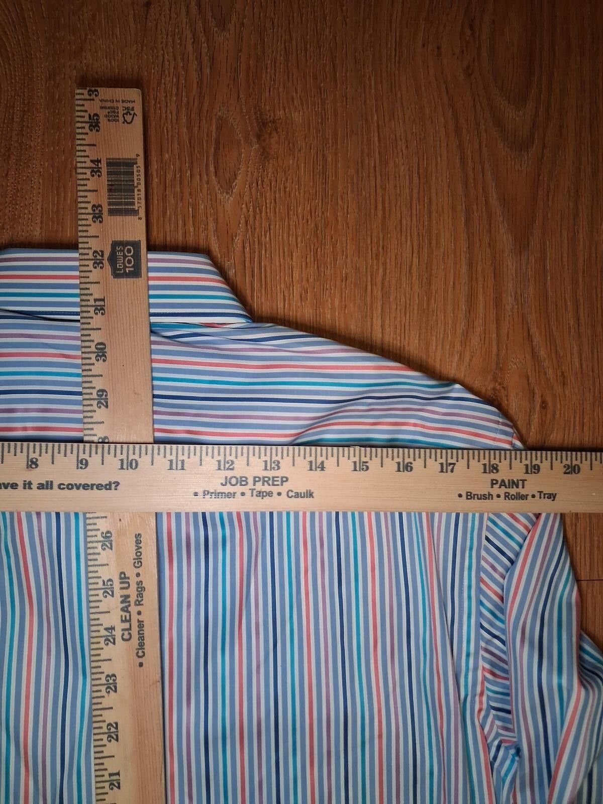 BUGATCHI NEW Bugatchi Uomo Dress Shirt 15-34/35 Small Multicolor Size US S / EU 44-46 / 1 - 11 Thumbnail