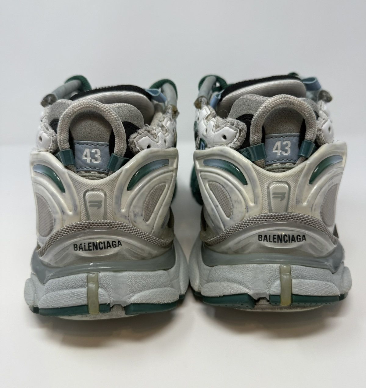 Balenciaga Balenciaga Runner Sneaker White Green Blue Size US 10 / EU 43 - 5 Thumbnail