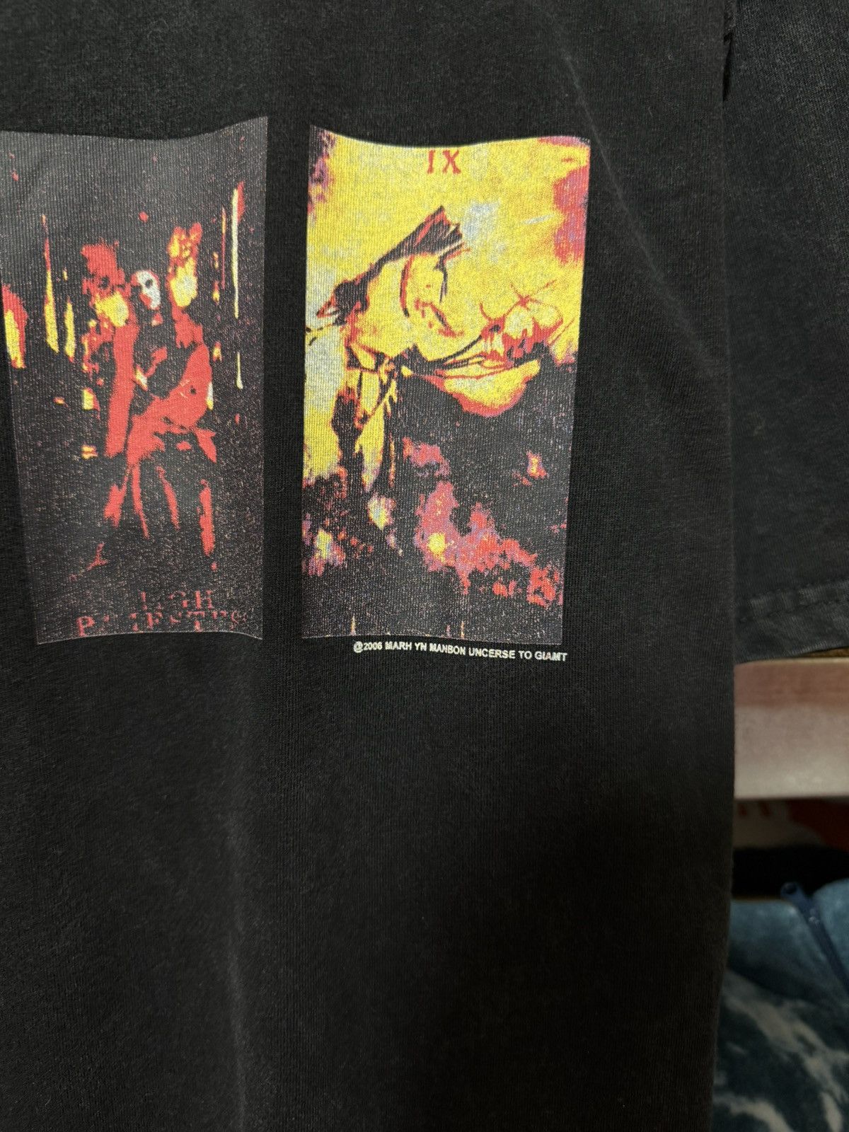 Band Tees Vintage 2006 Marilyn Manson Hierophant BOOTLEG Rock T-Shirt Size US M / EU 48-50 / 2 - 6 Thumbnail
