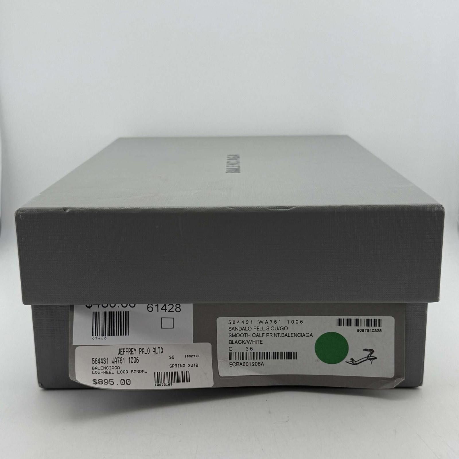 Balenciaga Balenciaga Logo Leather Sandal 36EU New with Box Size US 6 / IT 36 - 11 Thumbnail
