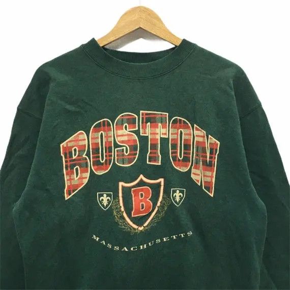 Vintage Vtg 90' Boston Massachusetts University Sweatshirt Ivy Size L / US 10 / IT 46 - 2 Thumbnail