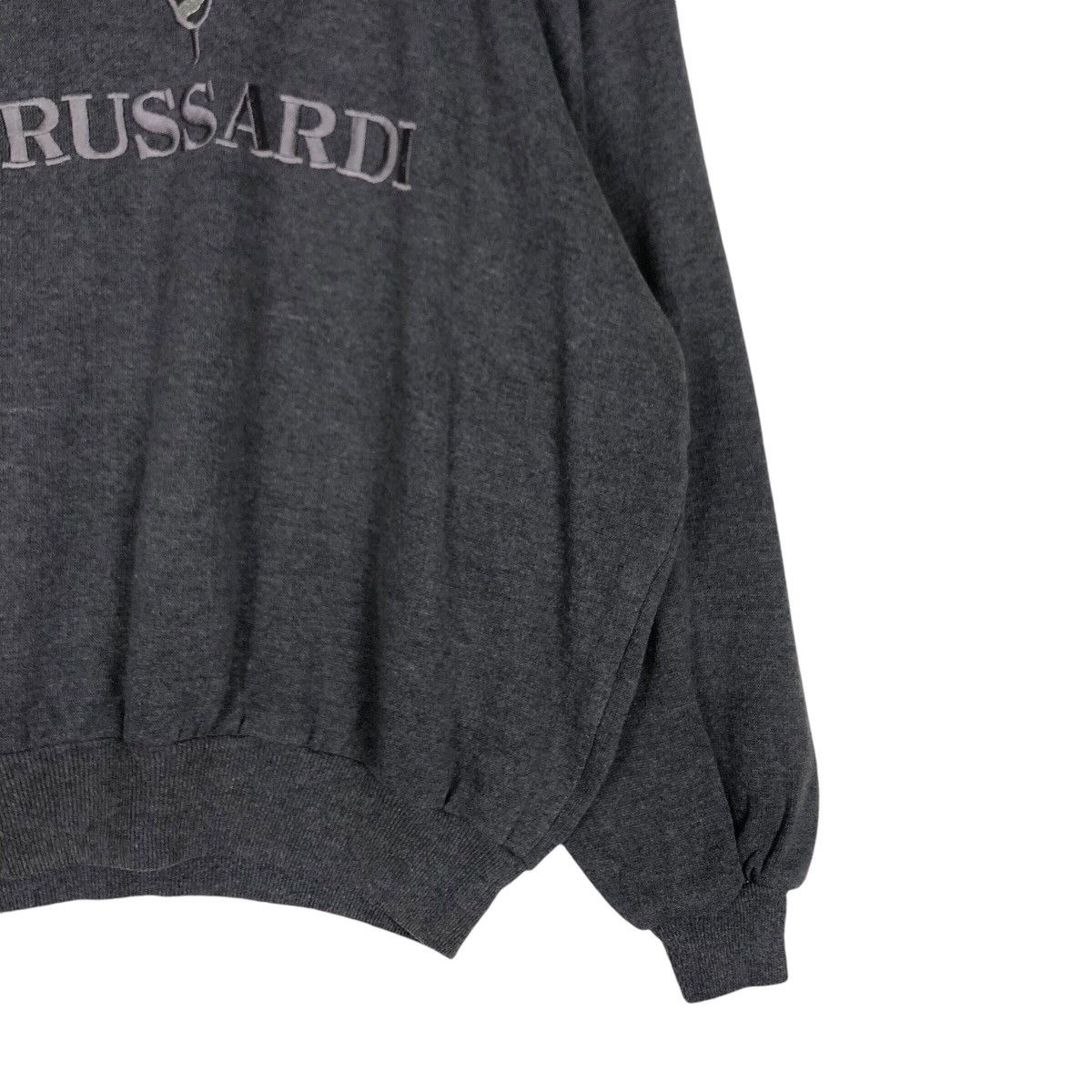 Trussardi × Vintage Vintage Trussardi Sweatshirt Spell Out bIG logo Size US L / EU 52-54 / 3 - 4 Thumbnail