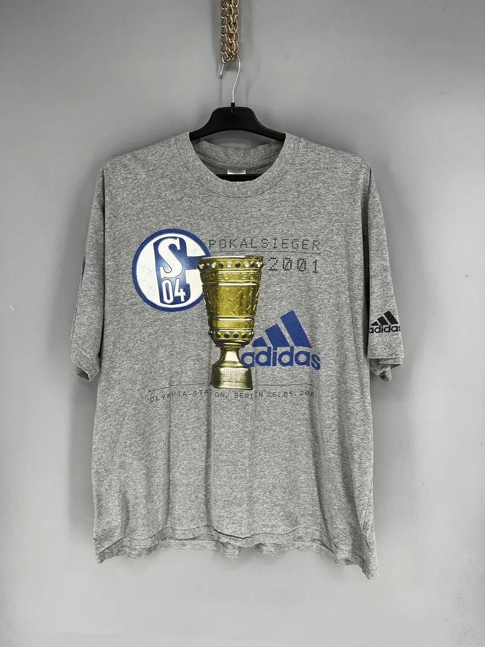 Adidas Adidas Schalke 04 Pokalsieger Cup Sieger Vintage T-shirt 00s Size US XL / EU 56 / 4 - 1 Thumbnail