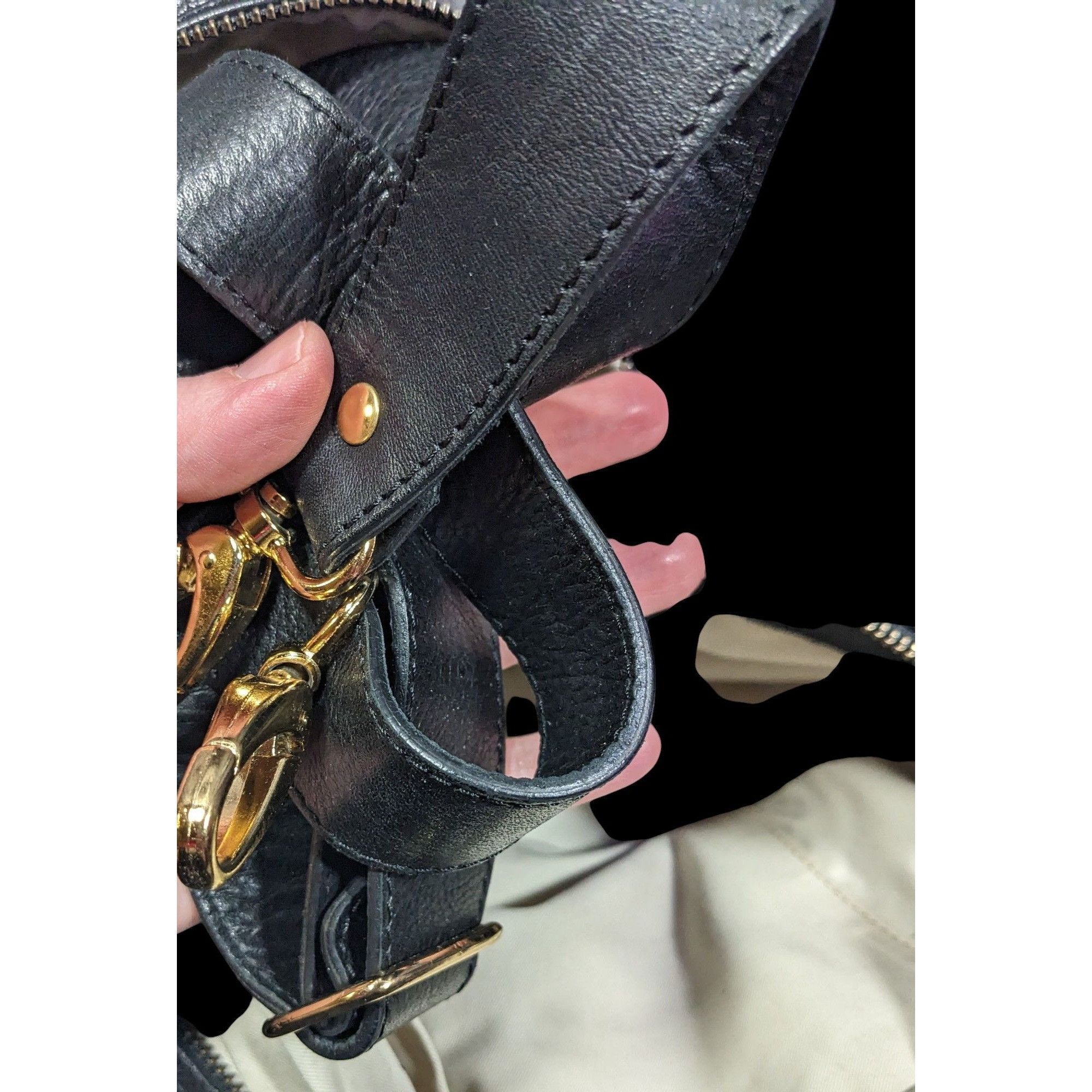 Other Paris House Black Slouchy Leather Googly Eye Bag Size ONE SIZE - 10 Thumbnail
