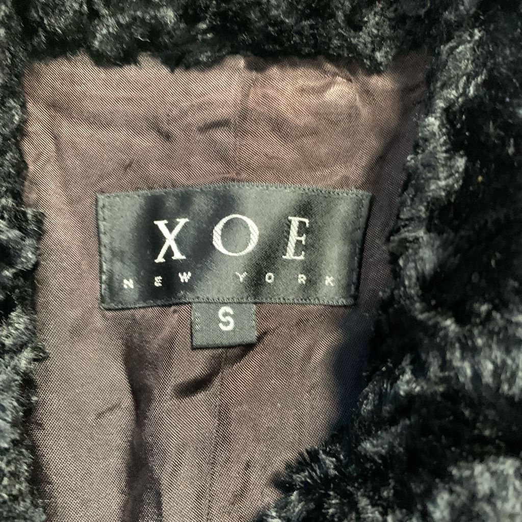 Vintage Vintage XOE New York Black Faux Fur Double Breasted Peacoat Size S / US 4 / IT 40 - 8 Thumbnail