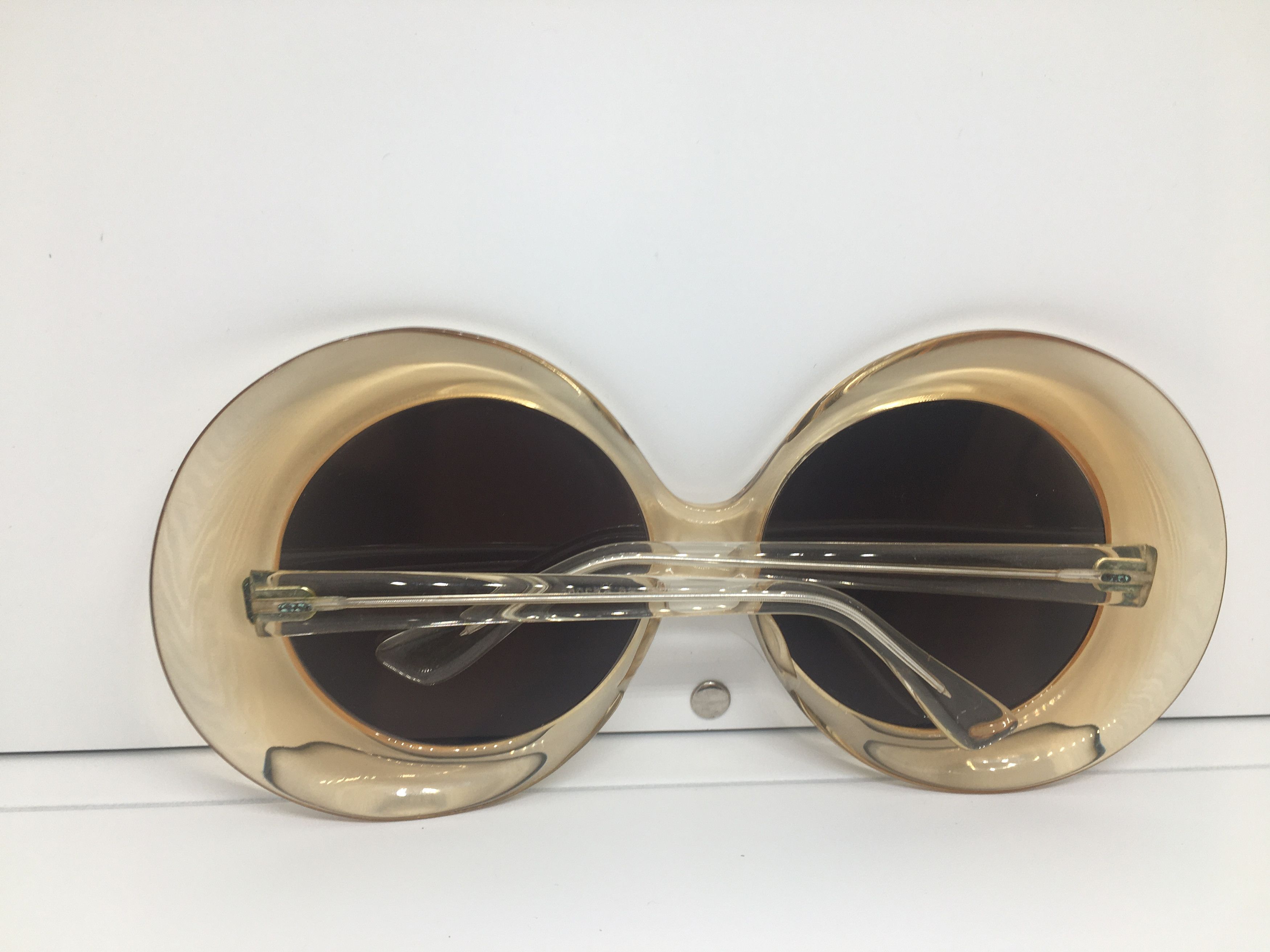 Vintage Vintage Clear Acetate Oversize Round Sunglasses Frame France Size ONE SIZE - 8 Thumbnail