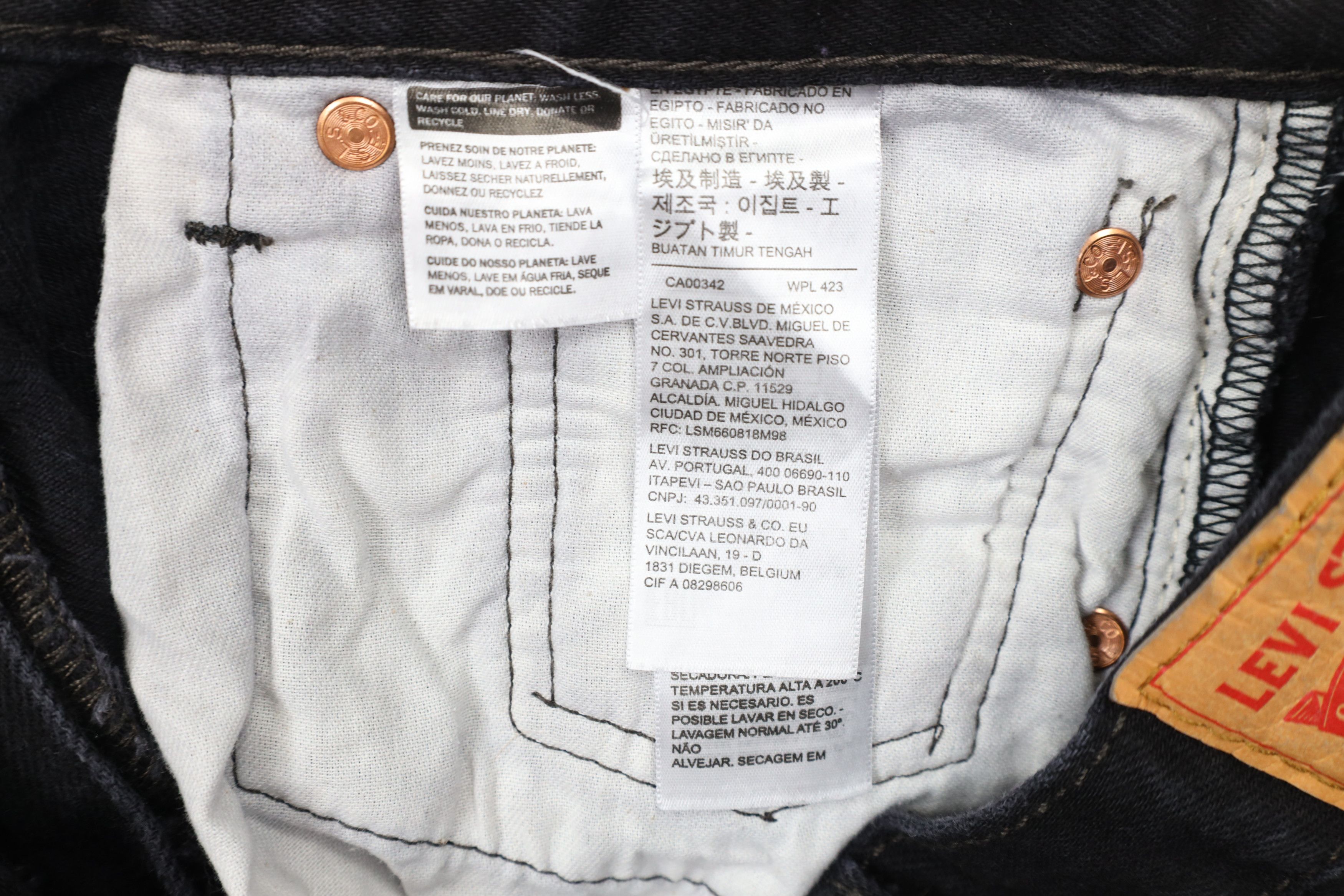 Levi's Y2K Levis 501xx Button Fly Original Fit Denim Jeans Black Size US 30 / EU 46 - 6 Thumbnail