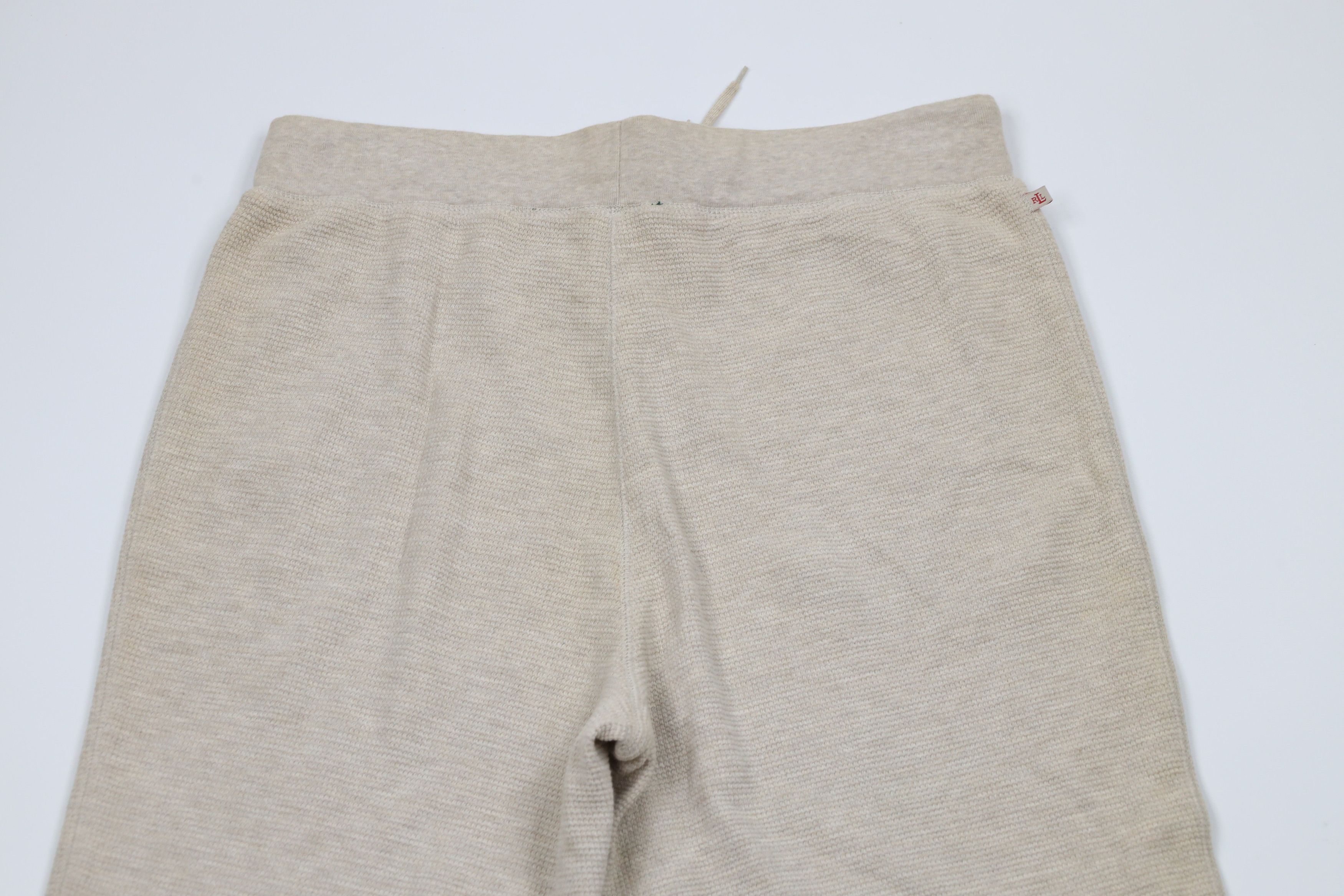 Ralph Lauren × Vintage Vintage 90s Ralph Lauren Waffle Knit Wide Leg Sweatpants Size 32" / US 10 / IT 46 - 10 Thumbnail