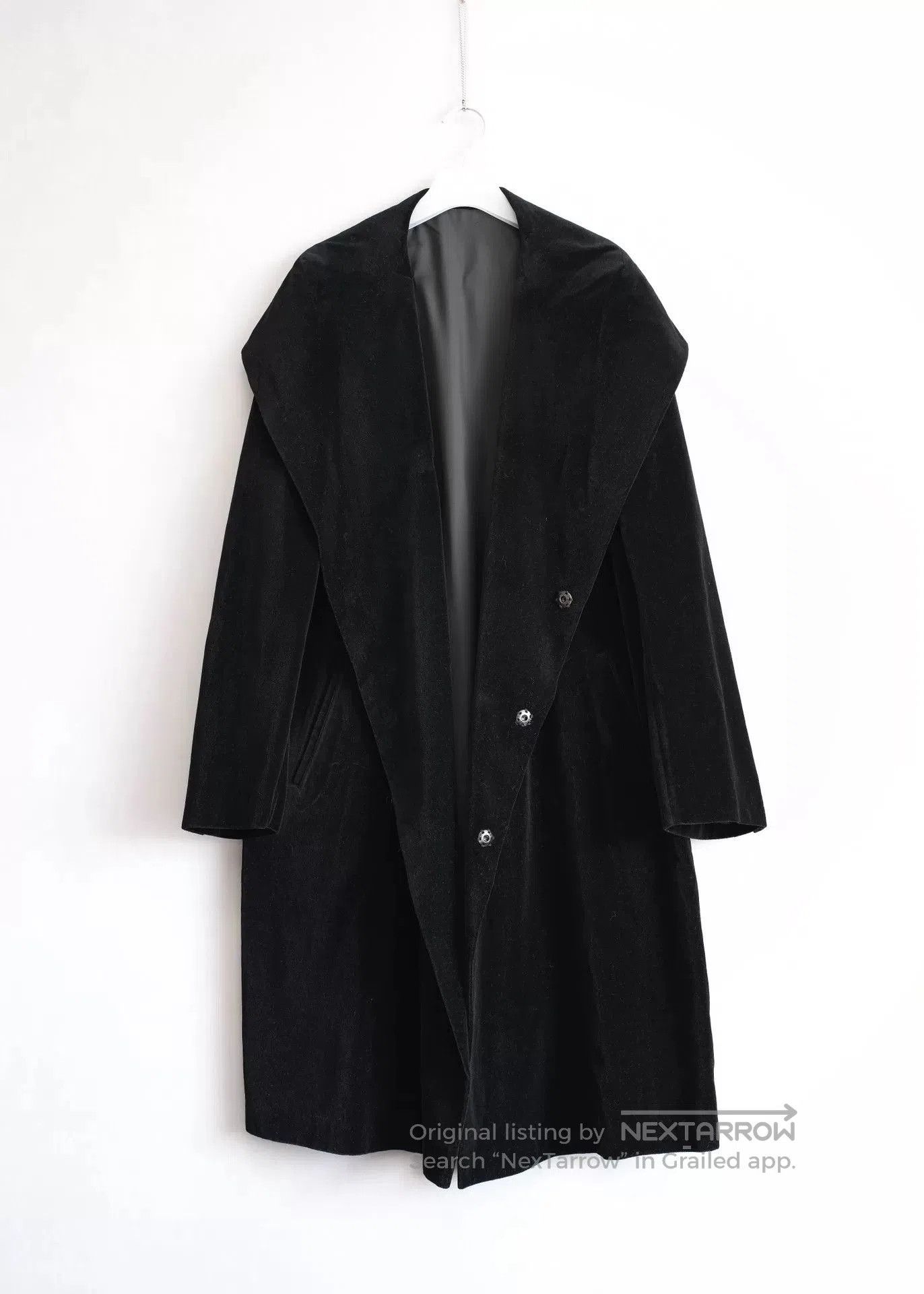 Yohji Yamamoto Yohji Yamamoto Velvet Hooded Coat. Size US L / EU 52-54 / 3 - 4 Thumbnail
