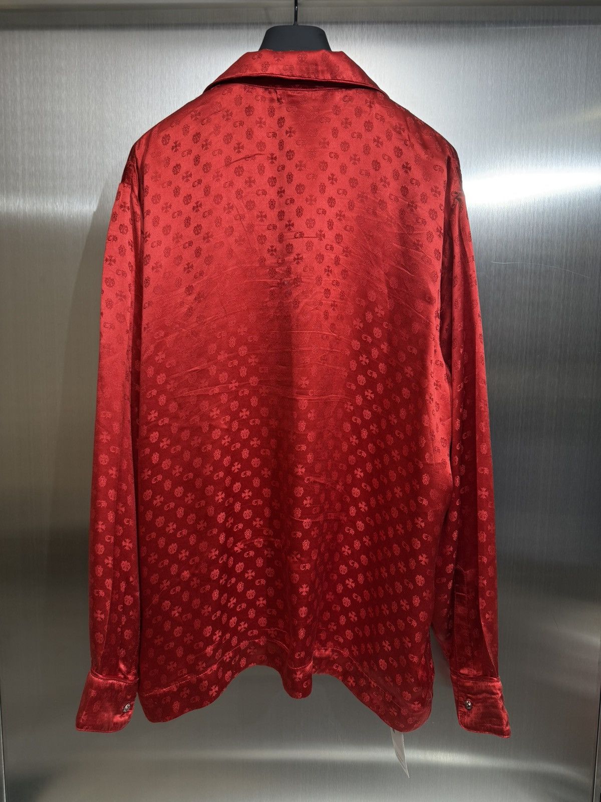Chrome Hearts Chrome Hearts Cross Print Silk Pajama Shirt Size US XXL / EU 58 / 5 - 11 Thumbnail