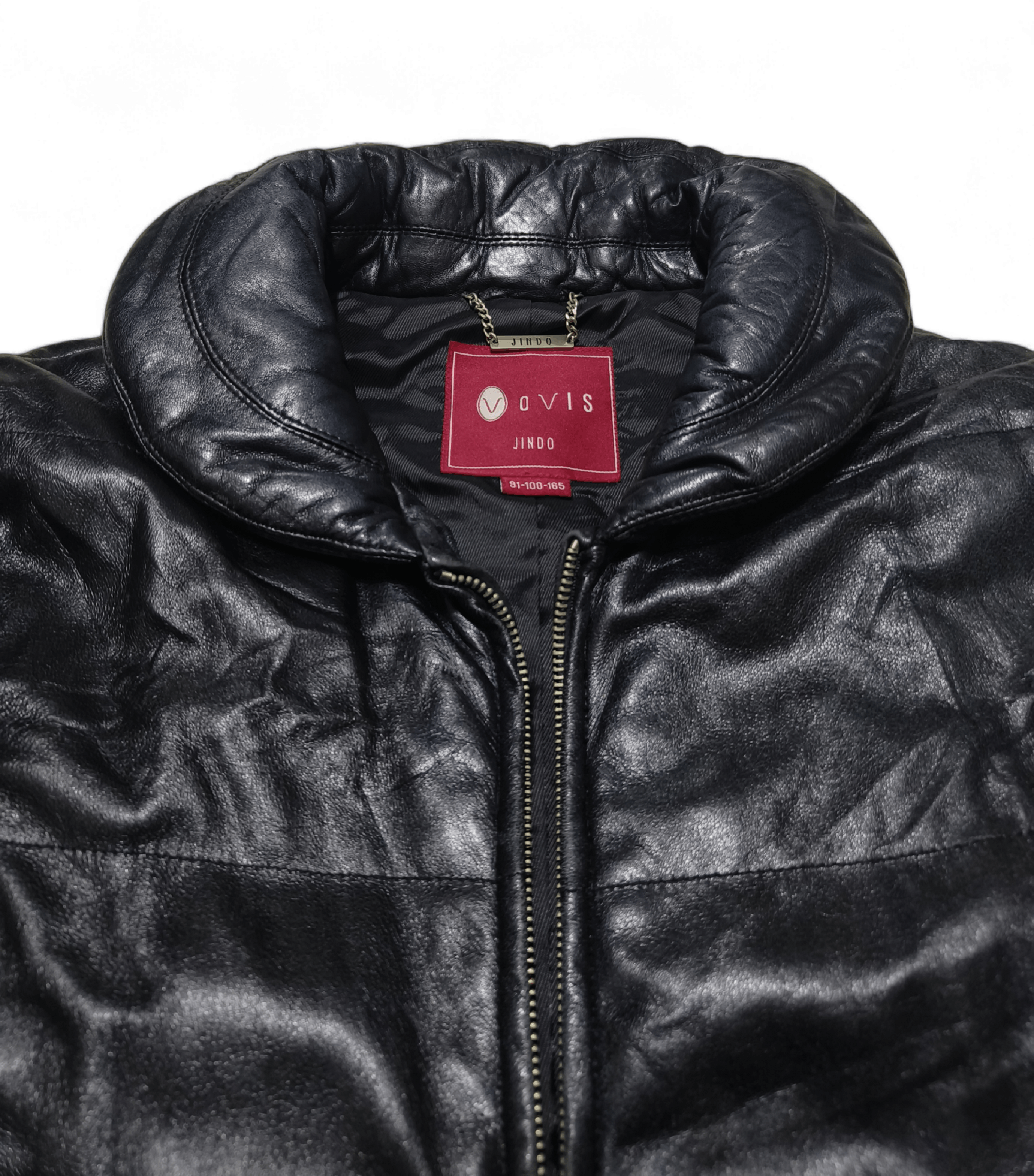 Vintage Vintage Women's JINDO OVIS Black Genuine Leather Coat Jacket Size M / US 6-8 / IT 42-44 - 4 Thumbnail