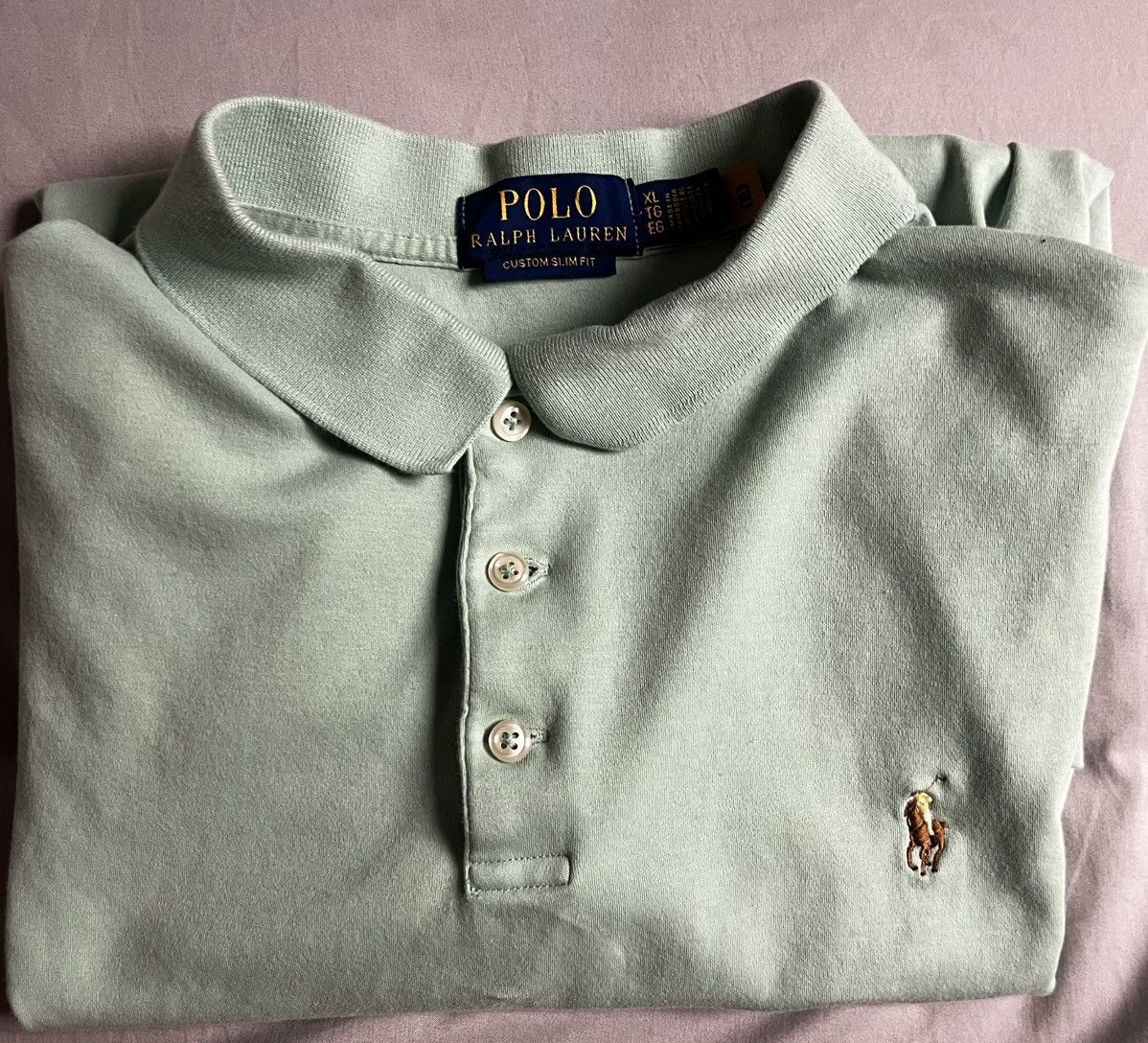 Polo Ralph Lauren Light Green Polo Ralph Lauren polo shirt Size US XL / EU 56 / 4 - 1 Thumbnail
