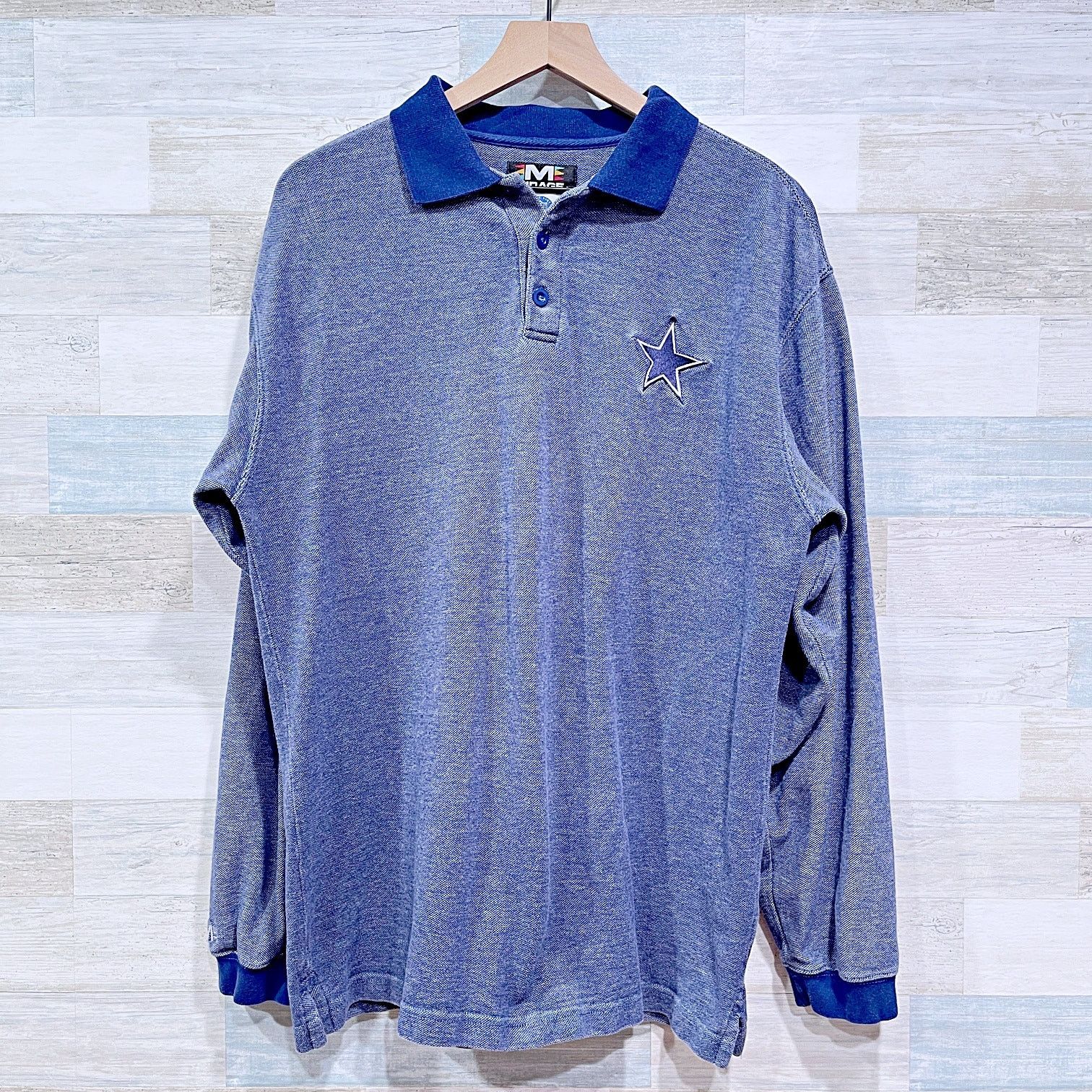 Mirage Dallas Cowboys Long Sleeve Polo Vintage Mirage NFL Mens M Size US M / EU 48-50 / 2 - 1 Thumbnail
