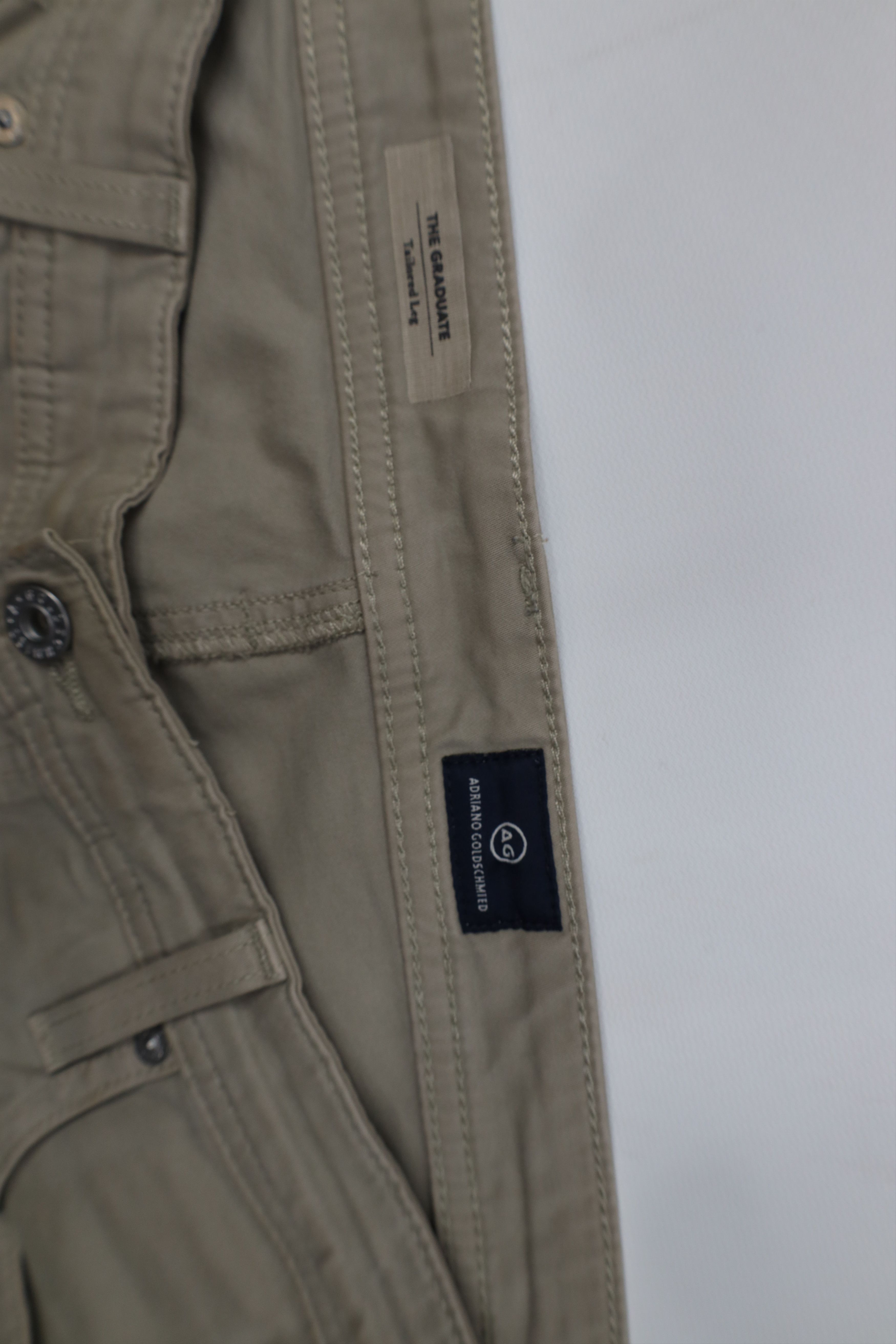 Vintage Adriano Goldschmied The Graduate Tapered Leg Pants Beige Size US 36 / EU 52 - 10 Thumbnail