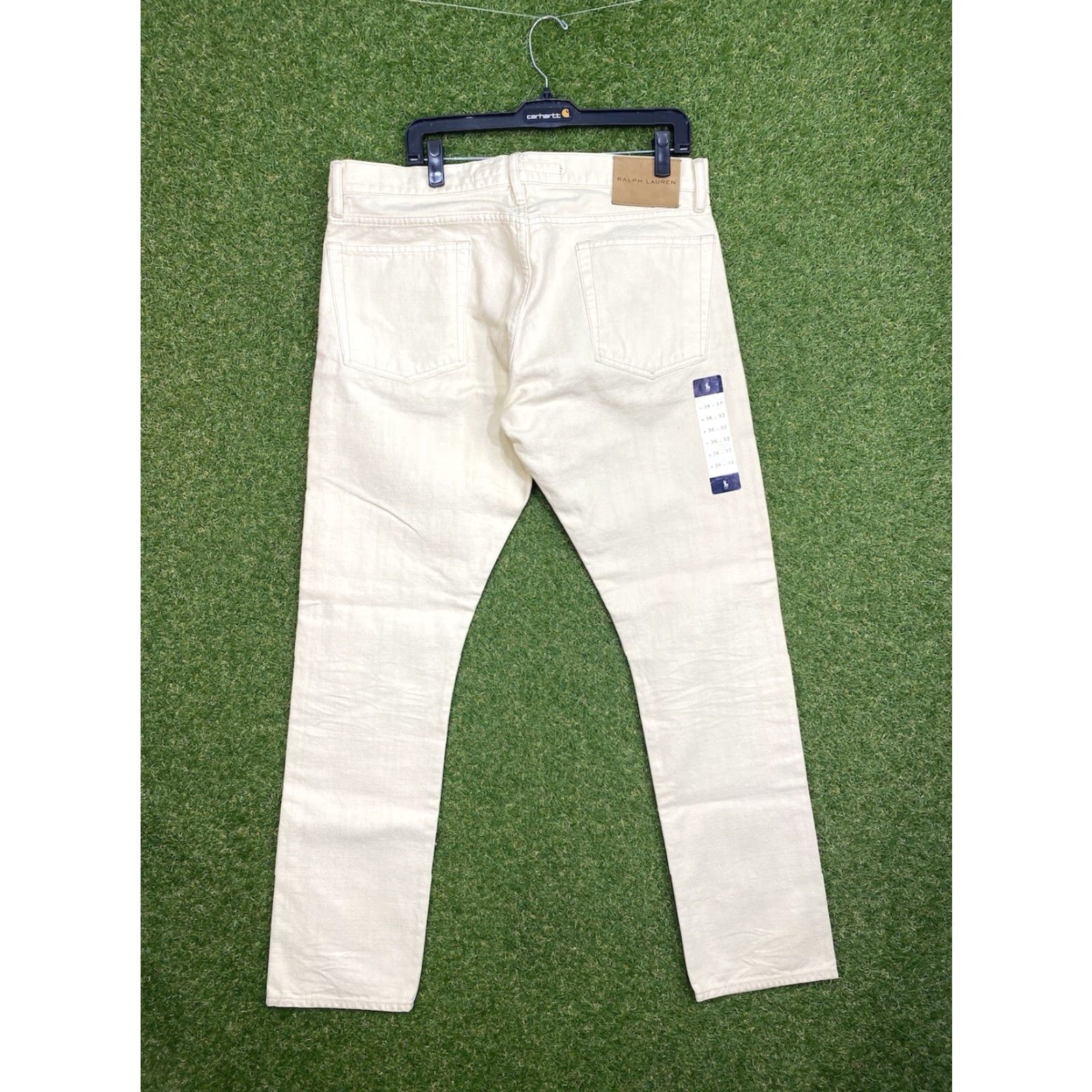 Polo Ralph Lauren VINTAGE Polo Ralph Lauren Jeans Mens Slim Low 36x32 White Denim Slim Straight 90s Mens Size US M / EU 48-50 / 2 - 2 Thumbnail