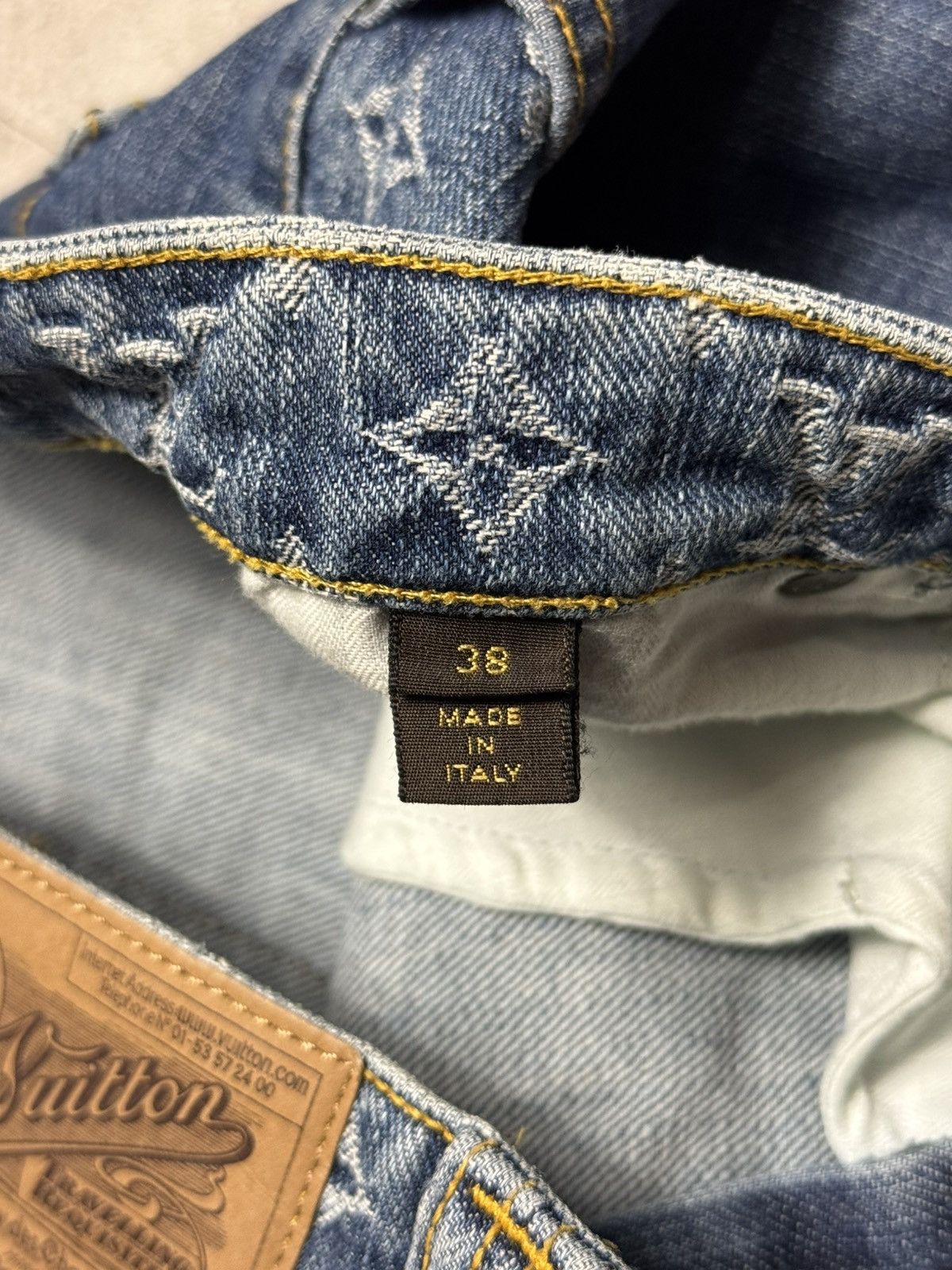 Louis Vuitton Louis vuitton - Marc jacobs - F/W 06 monogram denim pants Size 26" / US 2 / IT 38 - 5 Thumbnail