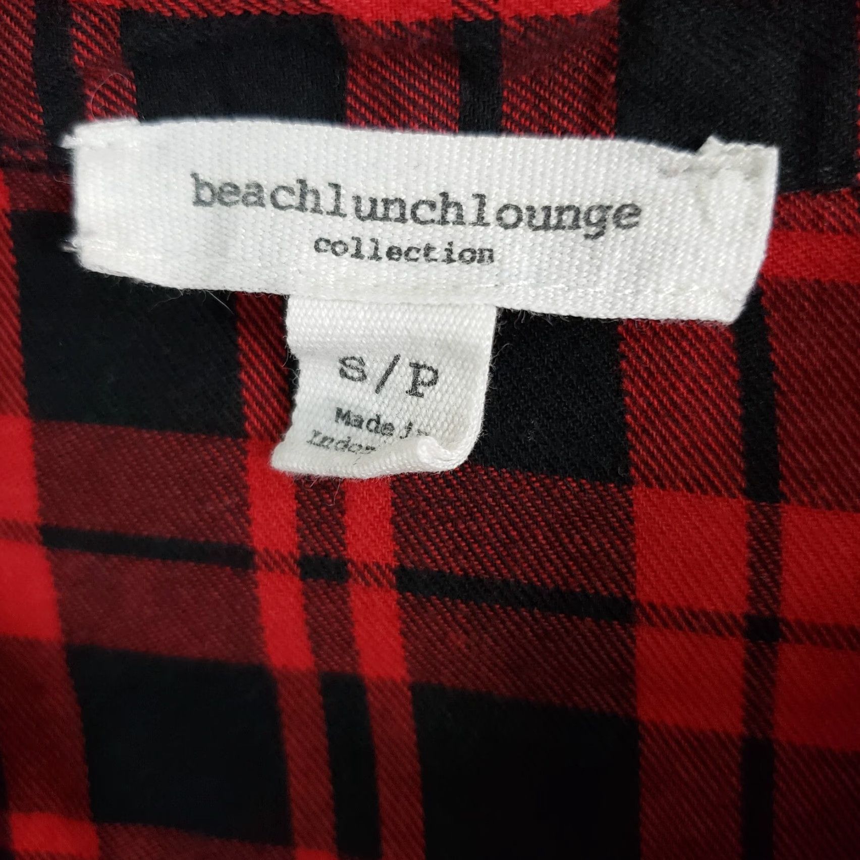 Bell VINTAGE Beach Lunch Lounge Womens Button Front Shirt Sz Small Red Plaid Bell Sleeve Size S / US 4 / IT 40 - 6 Thumbnail
