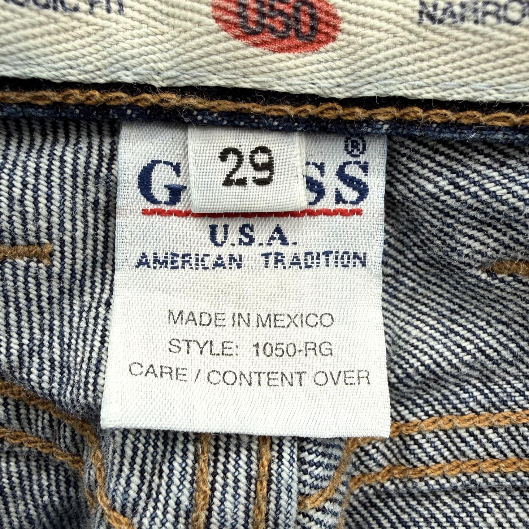 Guess VINTAGE Guess Jeans Mens 29x29 Blue 050 Classic Fit Narrow Leg Denim Jeans Size US 29 - 4 Thumbnail
