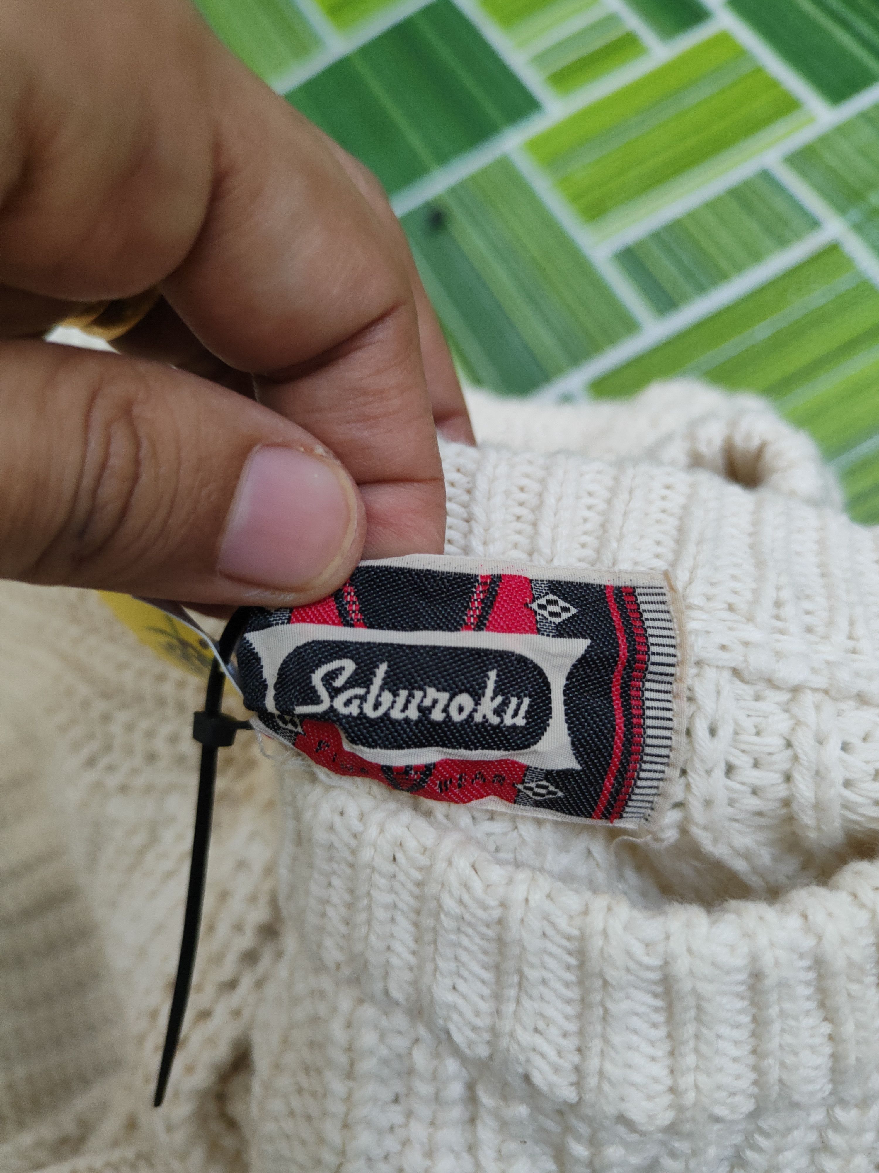 Homespun Knitwear Saburoku Ivory Knitwear Sweatshirts #W2106 Size US M / EU 48-50 / 2 - 10 Thumbnail