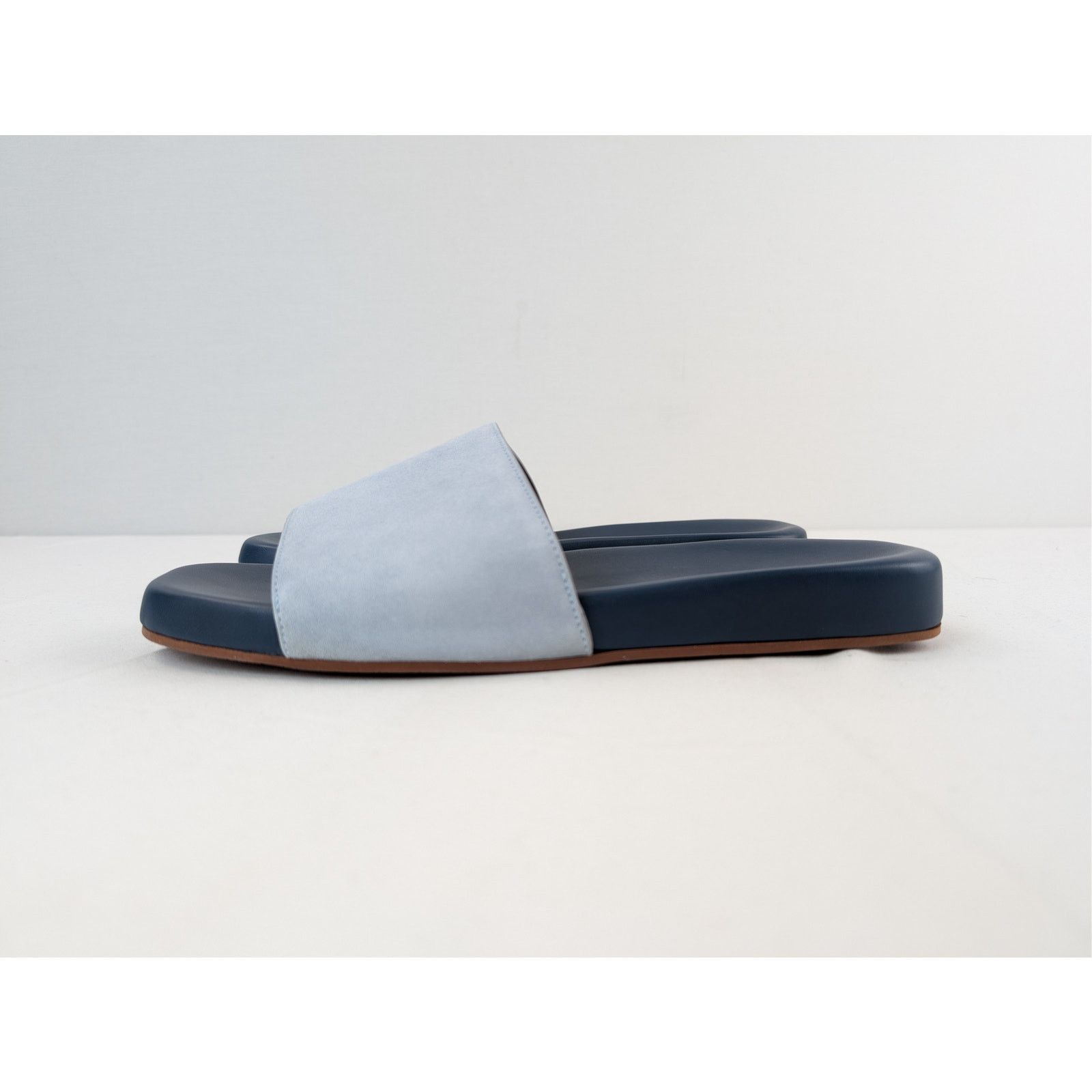 Loro Piana o1rshd1 Sea-Slide Walk Suede Slipper Sandal in Aqua Sea Size US 10 / EU 43 - 10 Thumbnail