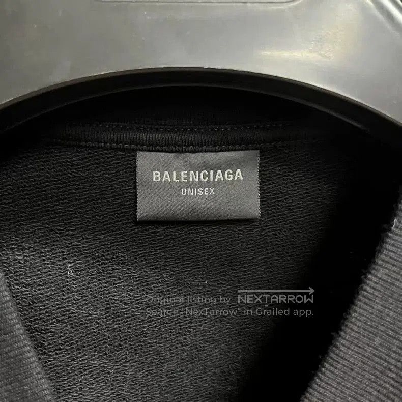 Balenciaga Balenciaga Black Logo Embroidered Sweatshirt. Size US XS / EU 42 / 0 - 3 Thumbnail
