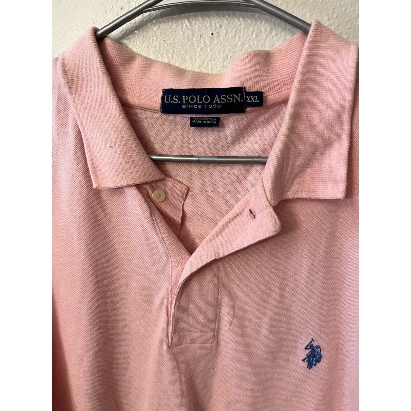 Vintage US Polo Assn Polo Shirt Short Sleeve Collared 2XL Pink Logo Men Modern Classic Fit 100% Cotton N/A Vintage: No Size US XXL / EU 58 / 5 - 3 Thumbnail