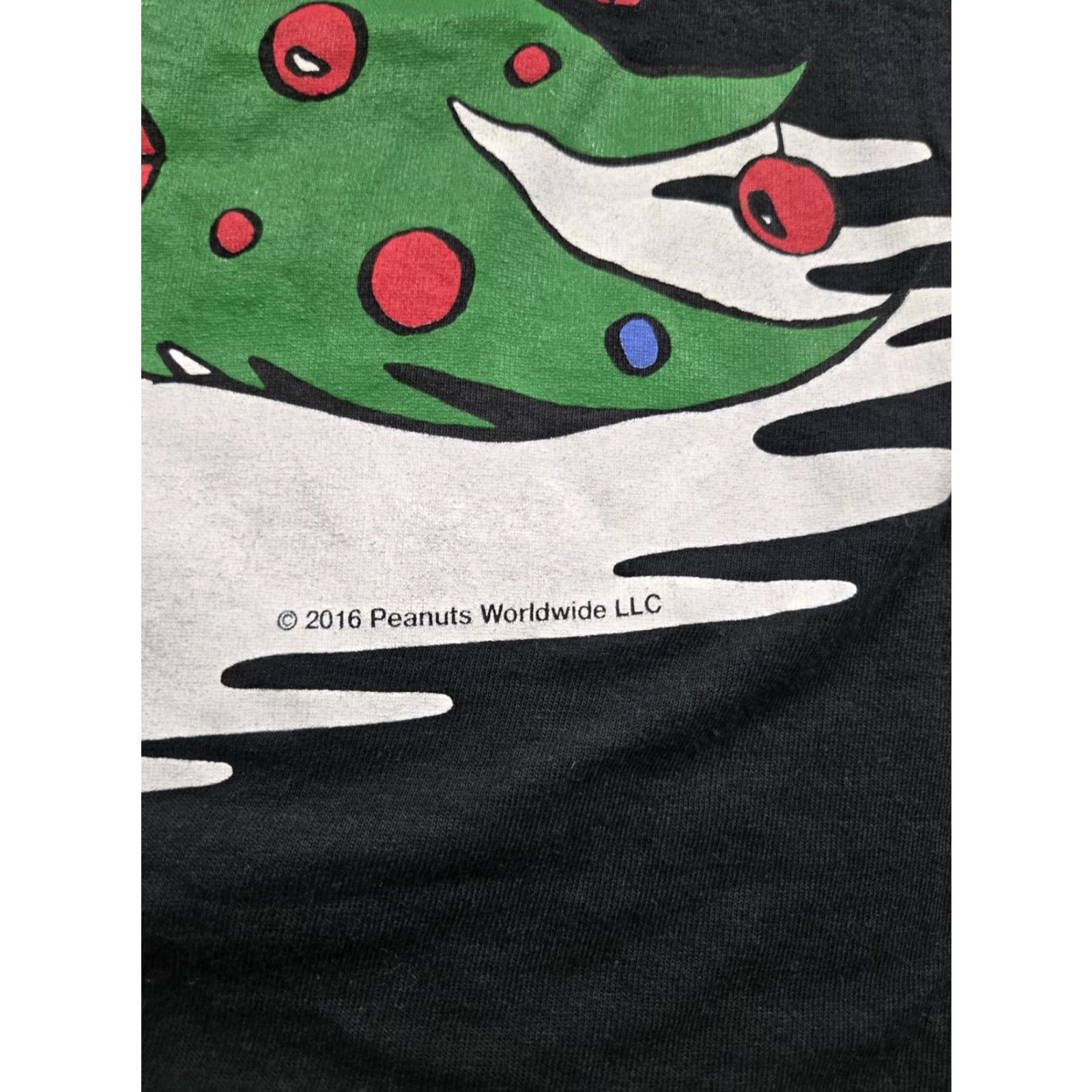 Vintage Peanuts Snoopy Christmas Shirt Mens Small Black Holiday Tree Graphic Tee 2016 Signed Delta Pro Weight Size US S / EU 44-46 / 1 - 3 Thumbnail