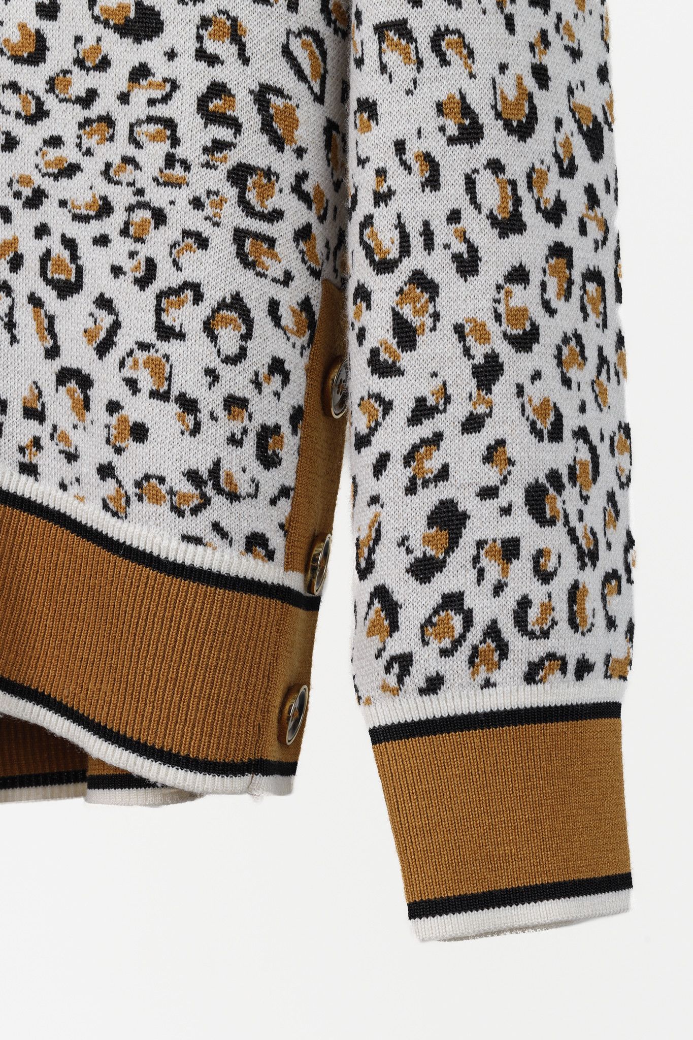 Veronica Beard Veronica Beard Ronja Mustard Yellow Cheetah V-Neck Sweater Size S / US 4 / IT 40 - 6 Thumbnail