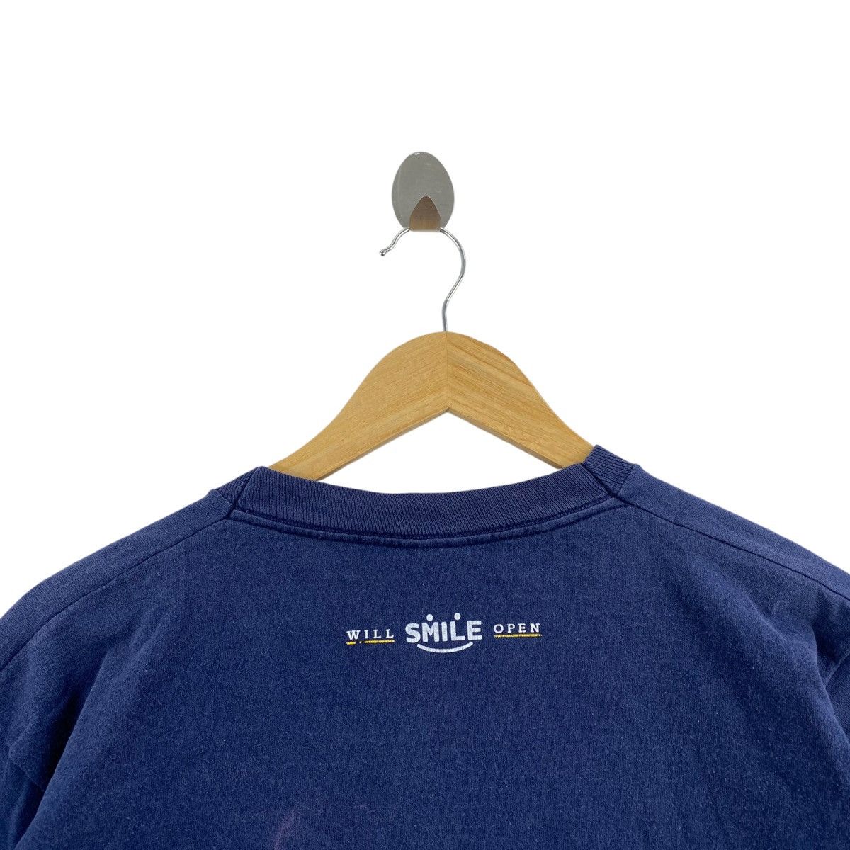 Other WILL SMILE OPEN Logo Print Design Navy Short Sleeve Shirt Size US M / EU 48-50 / 2 - 4 Thumbnail