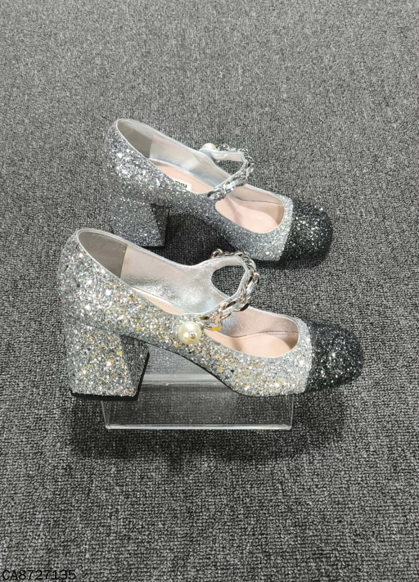 Miu Miu MIU MIU glitter Mary Janes women's new Size US 5.5 / IT 35.5 - 3 Thumbnail
