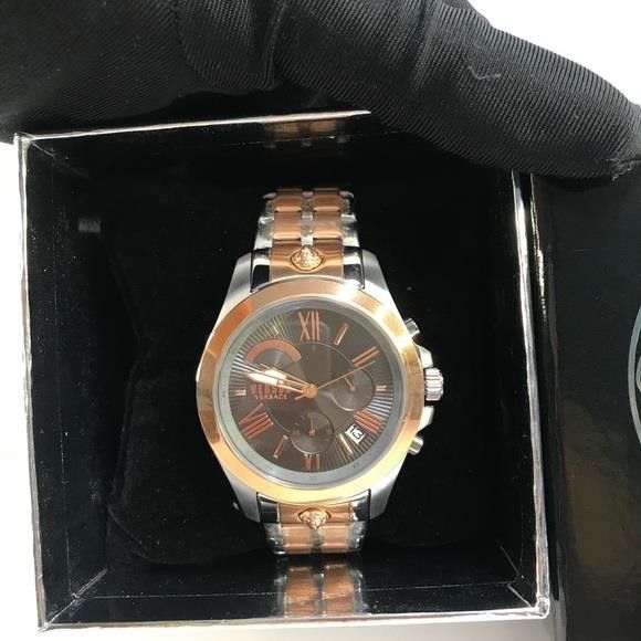 Versus Versace New Authentic VERSUS Versace Men's Gray Dial Stainless Steel Size ONE SIZE - 2 Thumbnail