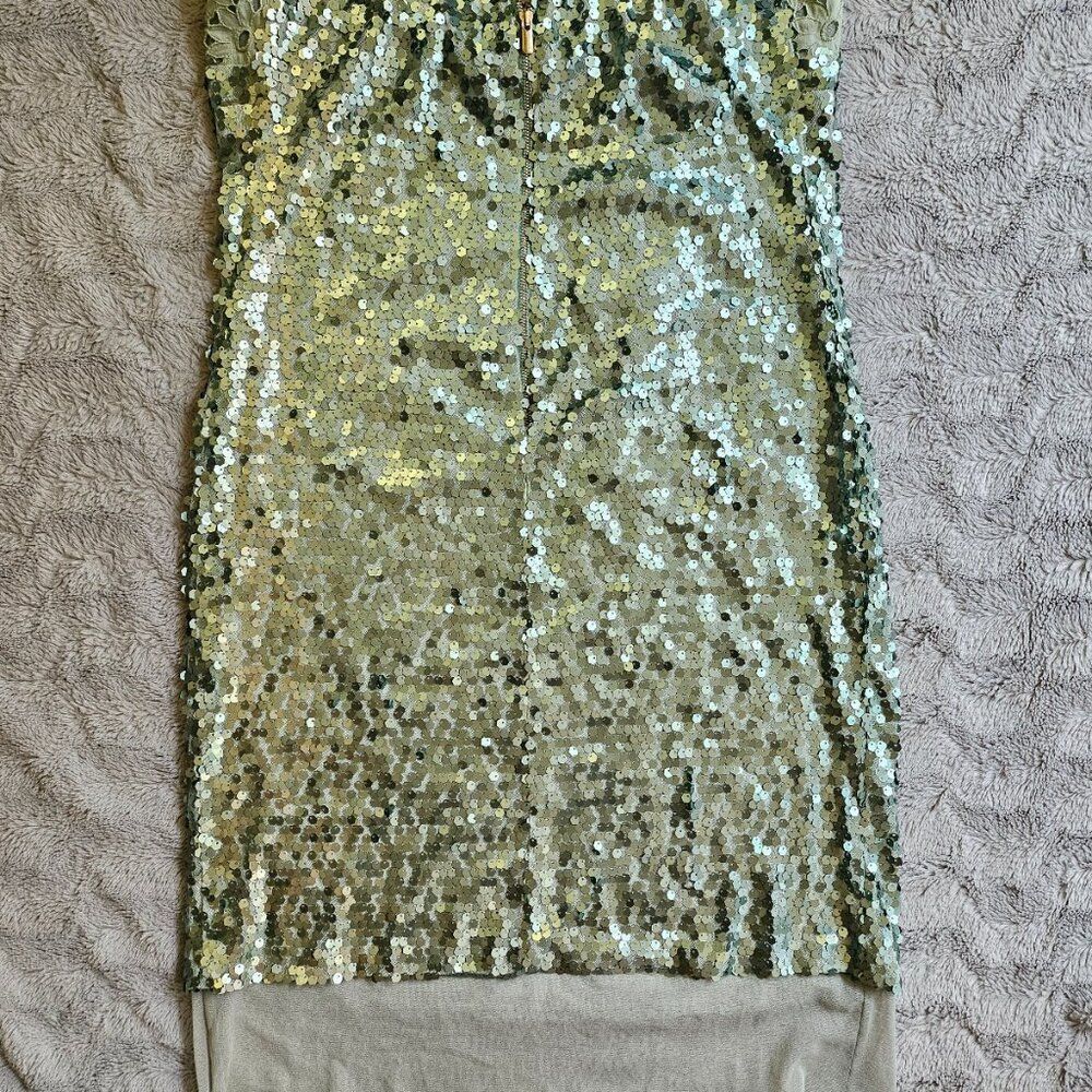 Anna Molinari Annarita N Seafoam Green Sequin Strapless Dress Small Size S / US 4 / IT 40 - 2 Thumbnail