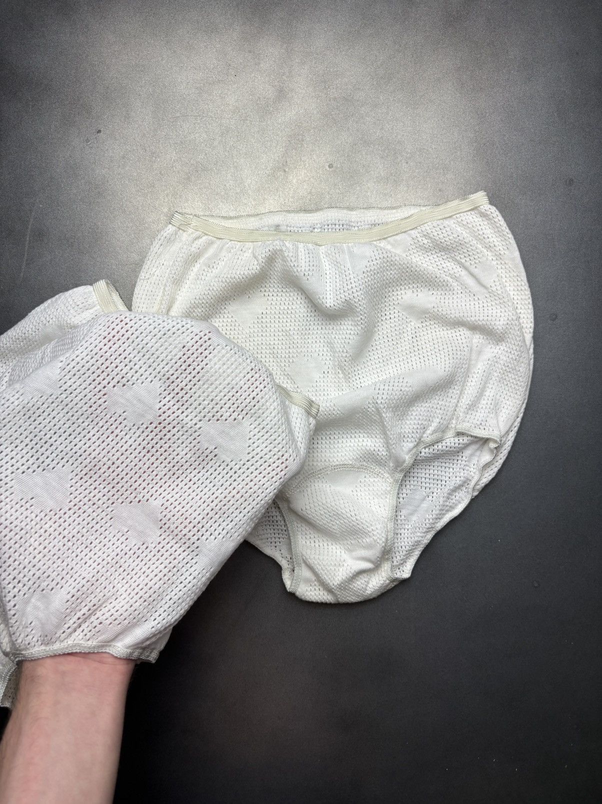 Marks & Spencer × Vintage Lot of 3 1970s Vintage Underwear Mesh Lace Terry Cloth UK L Size ONE SIZE - 8 Thumbnail