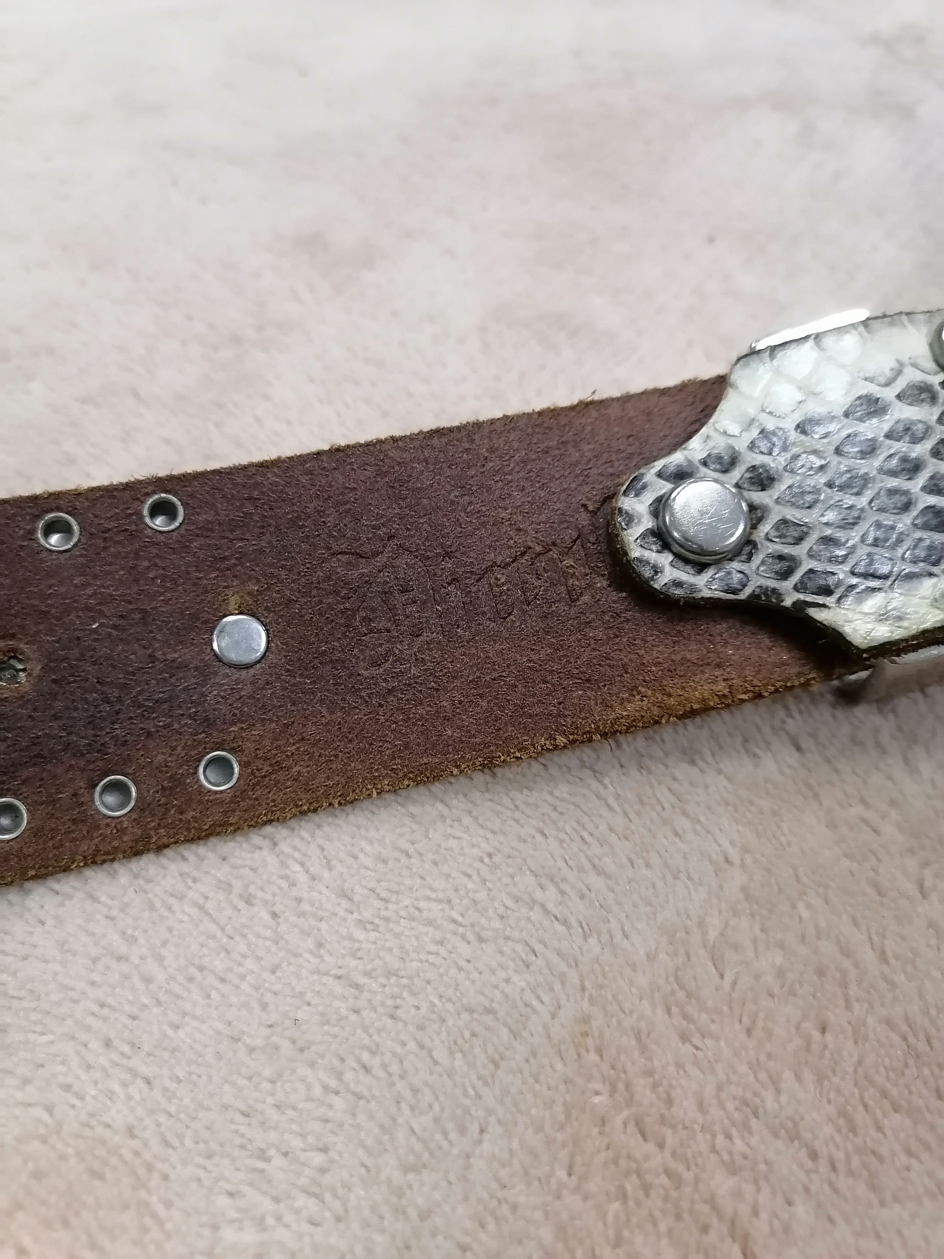Japanese Brand Diablo Studded Snake Leather Belts Size ONE SIZE - 7 Thumbnail