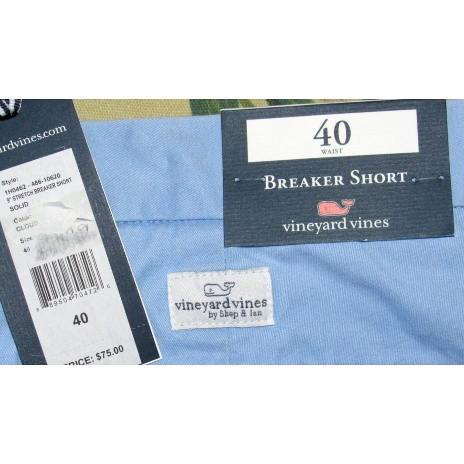 Vineyard Vines VINEYARD VINES Blue Cotton 9" Breaker Chino Shorts 40 NWT Mens Regular 40 Blue Chino Shorts Size US 40 / EU 56 - 4 Thumbnail