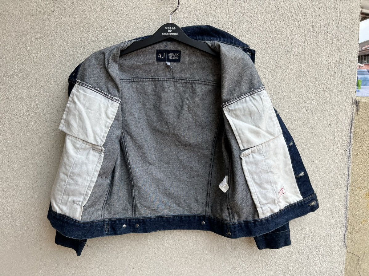 Armani AJ Armani Jeans Indigo 002 Series Denim Trucker Jacket Size US M / EU 48-50 / 2 - 20 Thumbnail